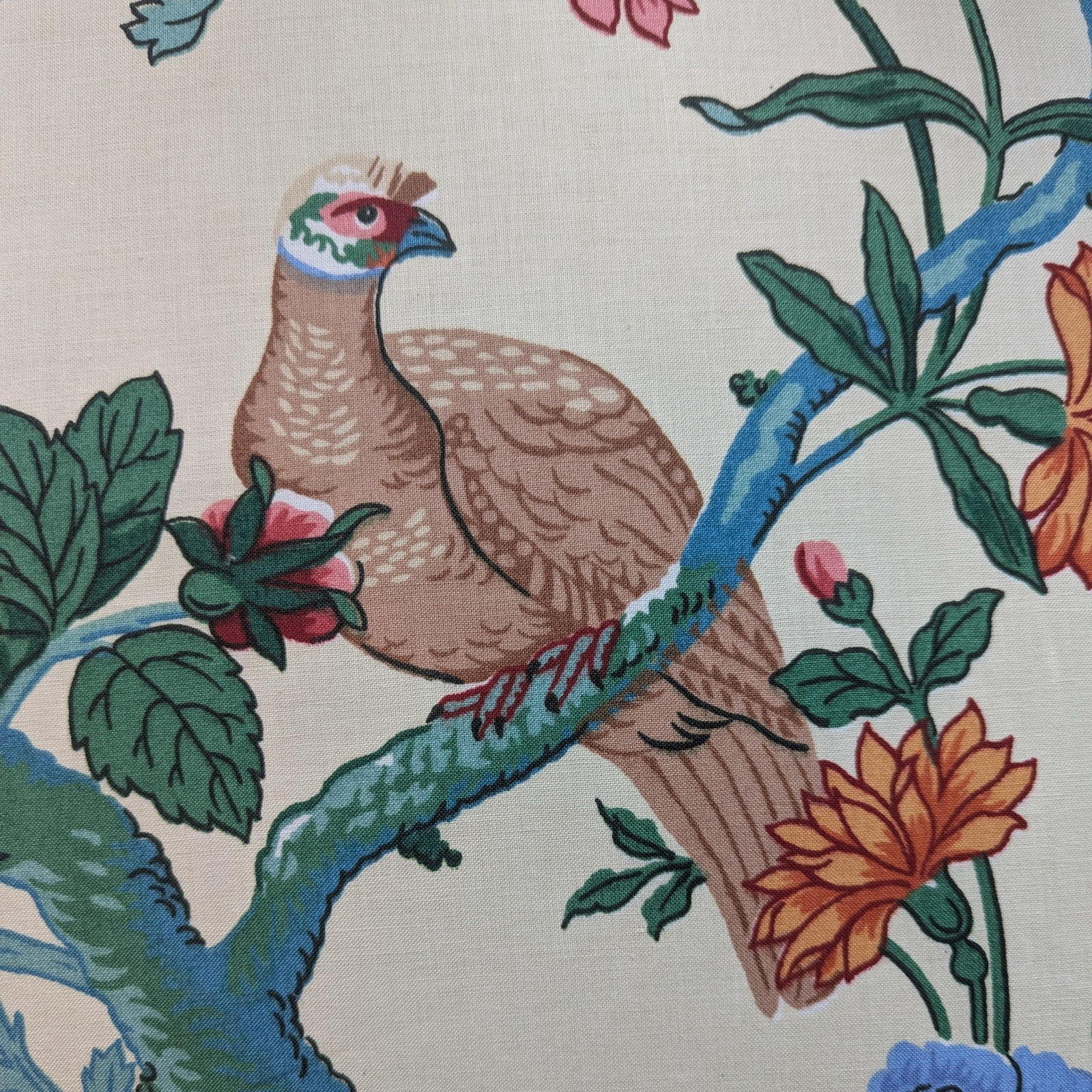 Vintage 1986 GP & J Baker 4 1/2 Yds NOS Bird Floral Fabric Lauer of Paris Vintage 1986 GP & J Baker 4 1/2 Yds NOS Bird Floral Fabric Lauer of Paris