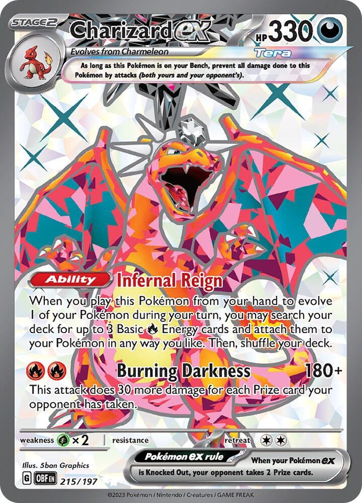Charizard ex Holo Ultra Rare SV03: Obsidian Flames 215/197 LP