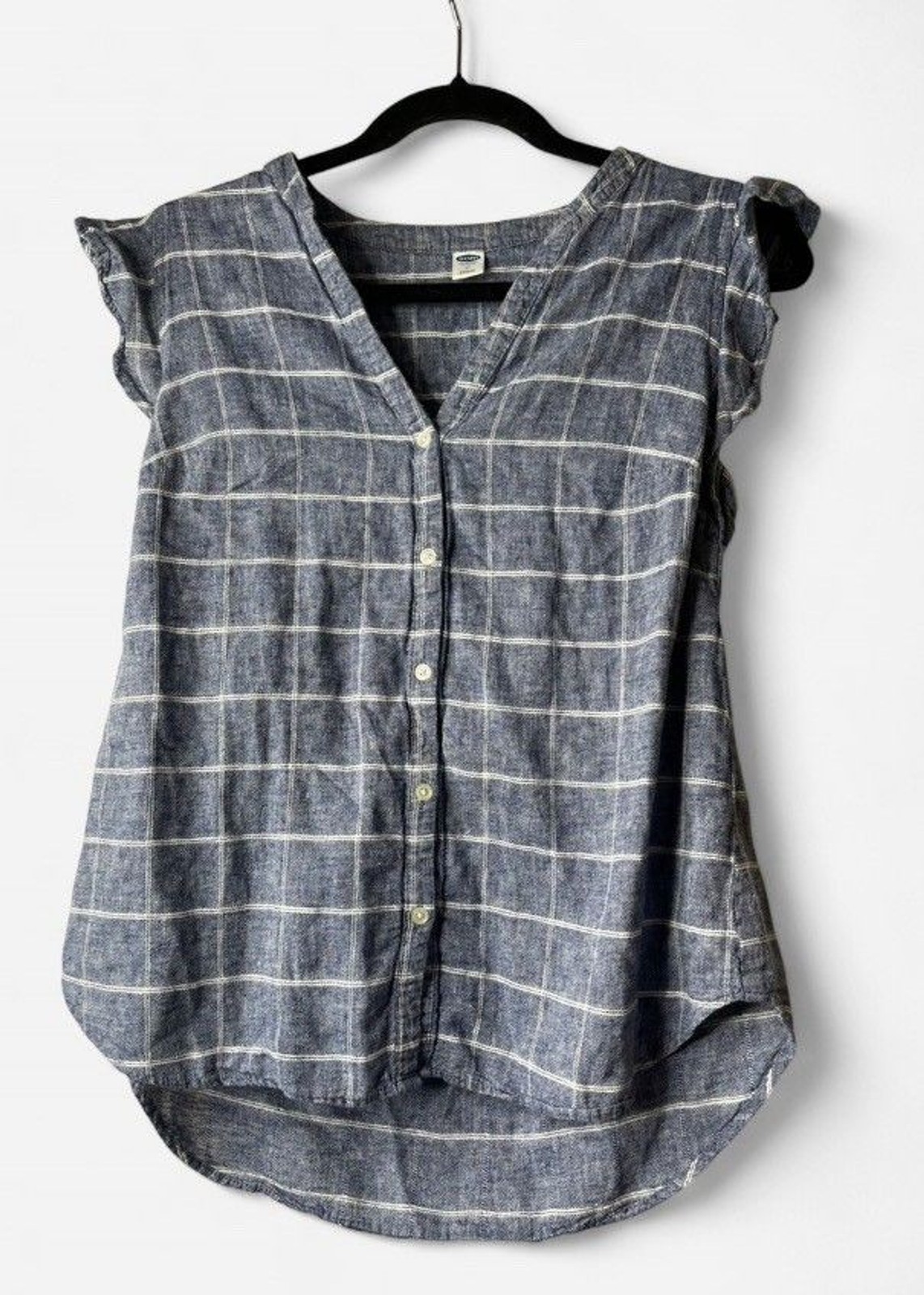 Old Navy Sleeveless Ruffle-Trim Plaid Top