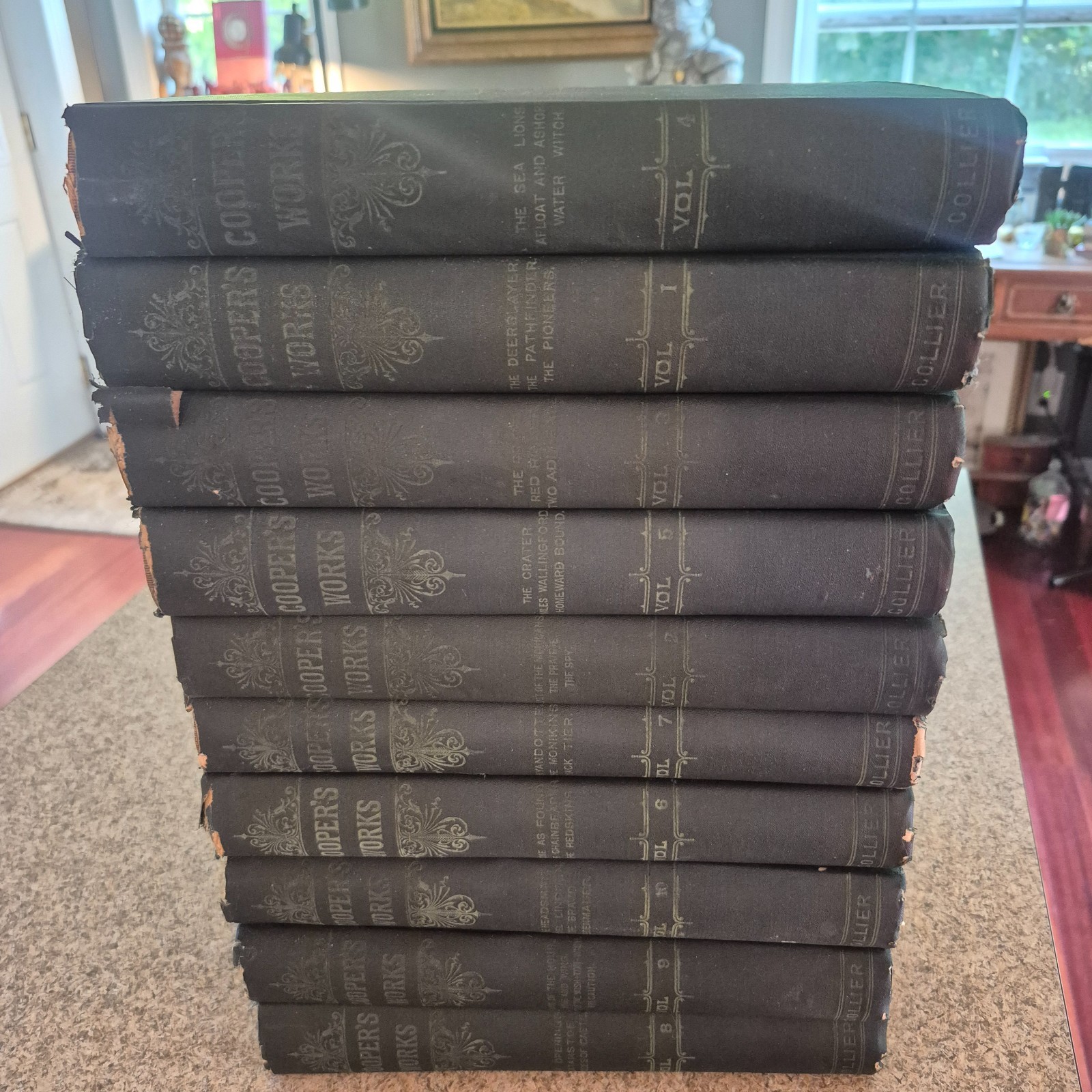 ANTIQUE James Fenimore Cooper 1892 Cooper's Works Book Set 1-10 Complete ANTIQUE James Fenimore Cooper 1892 Cooper's Works Book Set 1-10 Complete