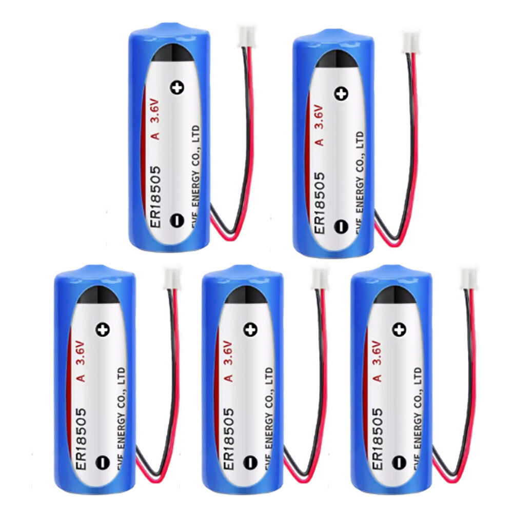 5x ER18505 3.6V 4000mAh Battery Non-Rechargeable with 2.0 white Plug   STOCK