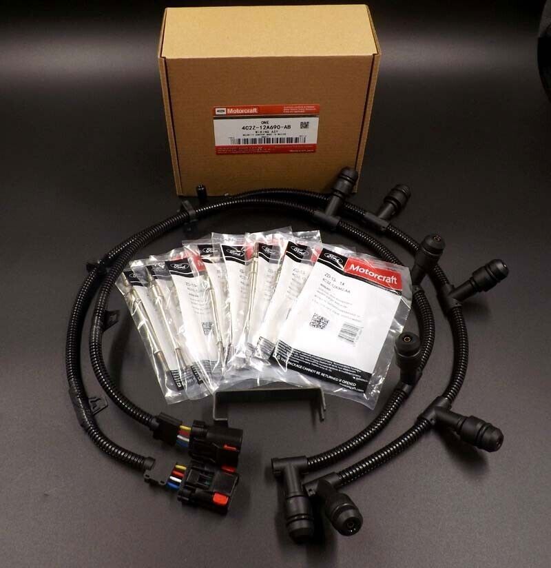 New Motorcraft ZD13 Glow Plug & Harness Kit For 04-10 Ford F250 6.0L Powerstroke New Motorcraft ZD13 Glow Plug & Harness Kit For 04-10 Ford F250 6.0L Powerstroke