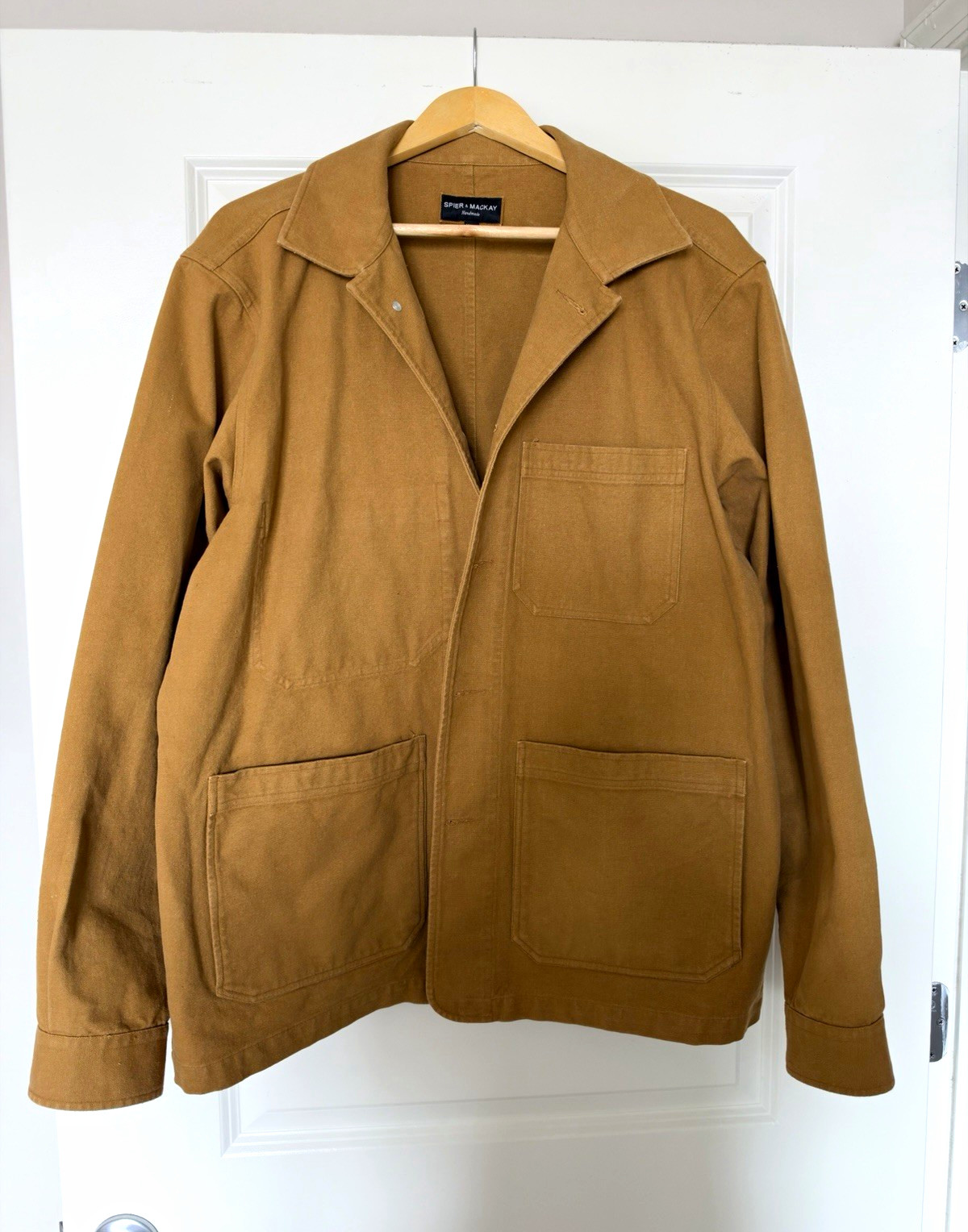 Spier & Mackay Men\'s Cigar Canvas Chore Coat EUC Size 48/XXXL Spier & Mackay Men\'s Cigar Canvas Chore Coat EUC Size 48/XXXL