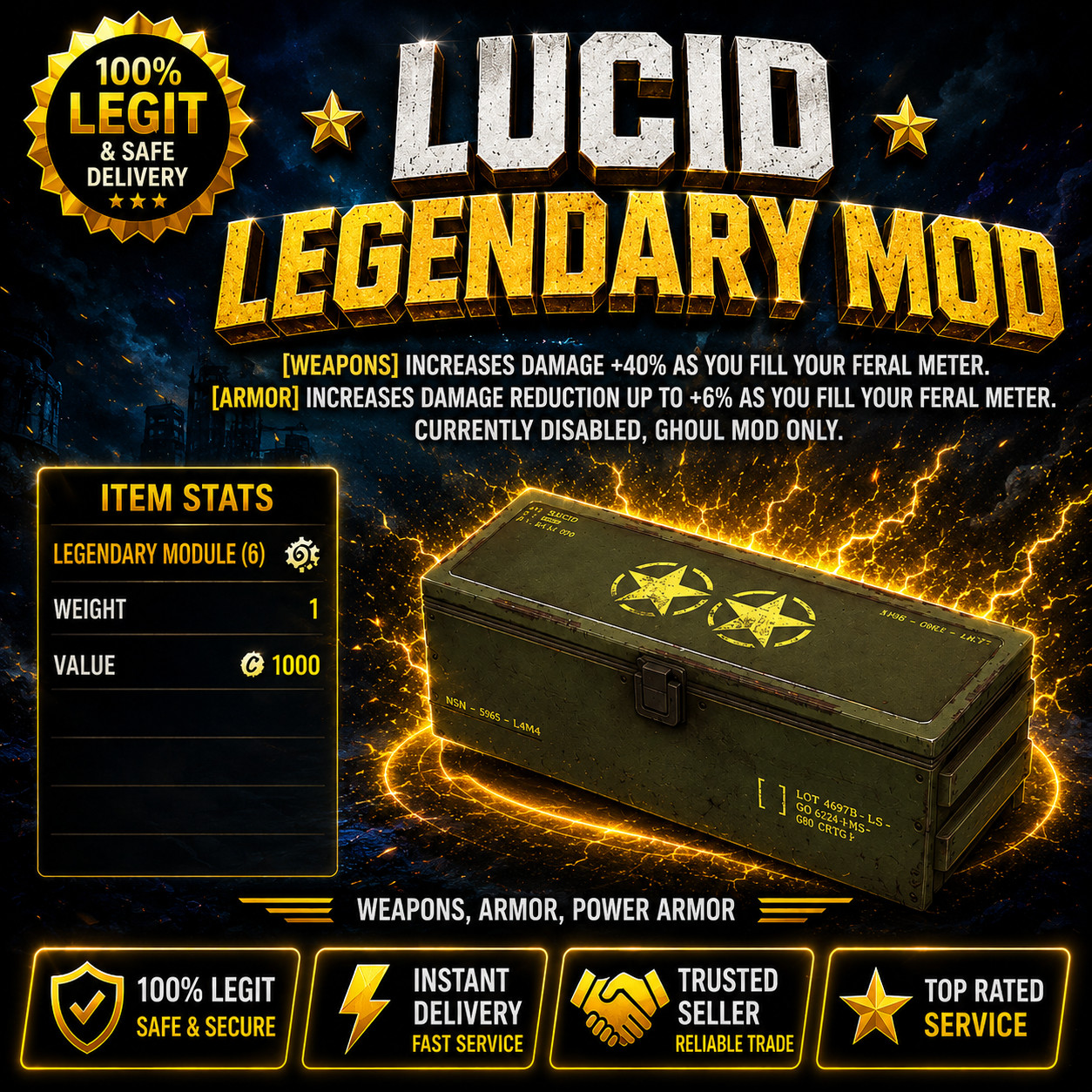 Fallout 76 PC ALL Legendary Mod & Mods Bundles Guaranteed Cheapest 🪙 Fallout 76 PC ALL Legendary Mod & Mods Bundles Guaranteed Cheapest 🪙