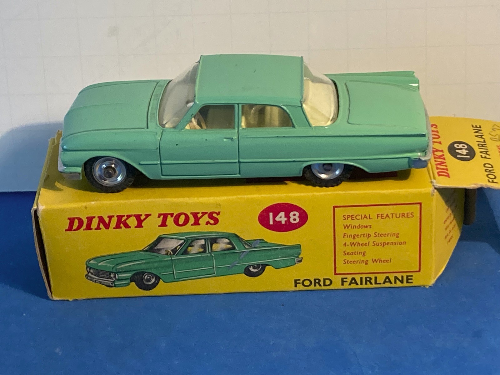 VTG 1960s Dinky Toys 148 Ford Fairlane - Meccano England with Original Box VTG 1960s Dinky Toys 148 Ford Fairlane - Meccano England with Original Box