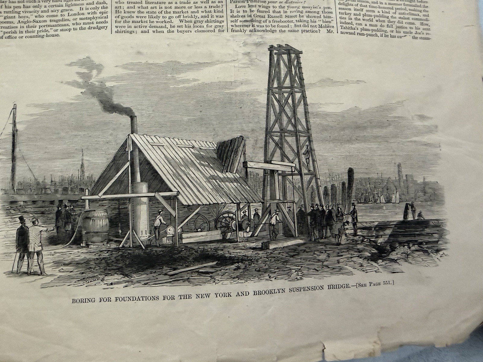 Harper’s Weekly Newspaper 1867 Brooklyn Bridge Suspension & More New York Harper’s Weekly Newspaper 1867 Brooklyn Bridge Suspension & More New York