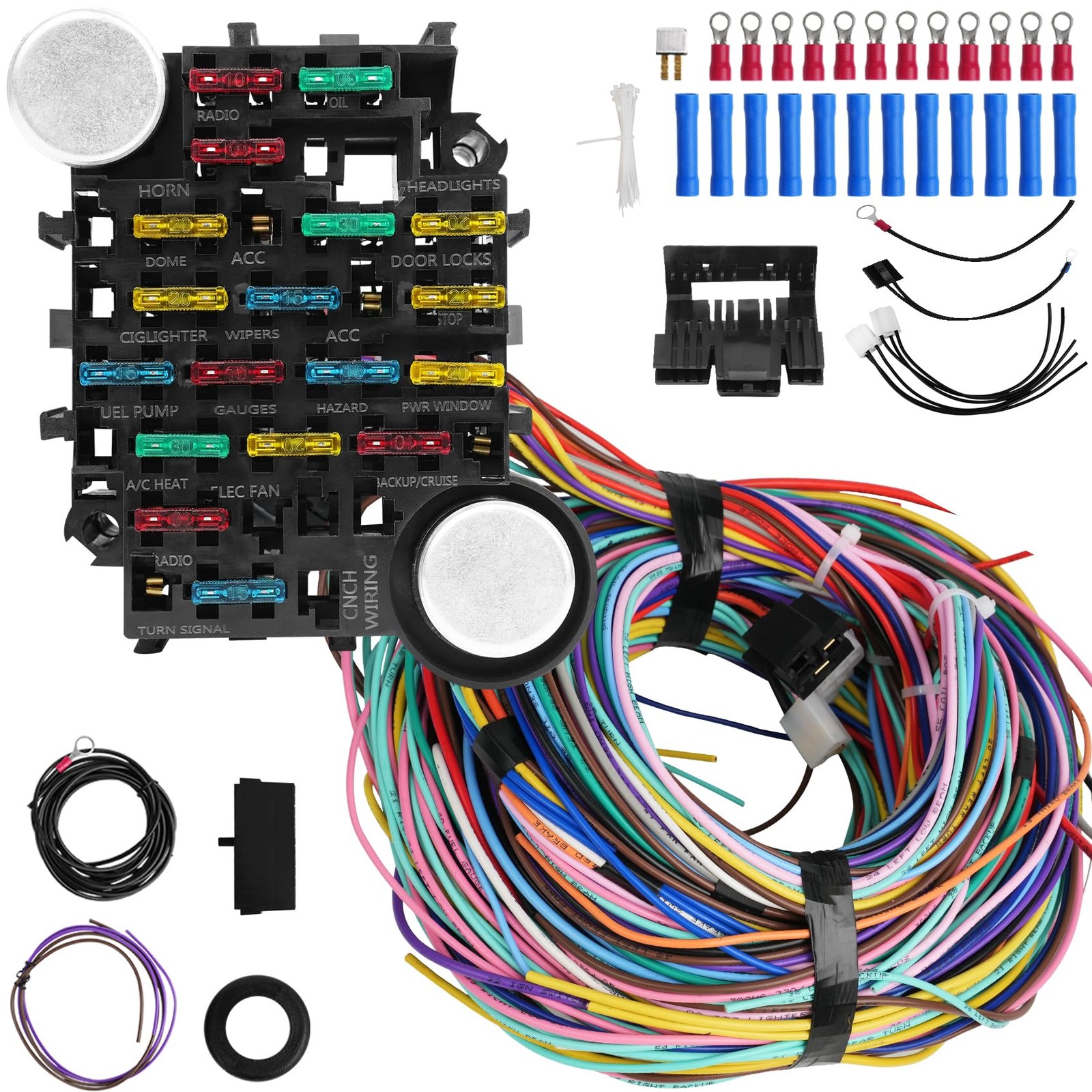 Universal 21 Circuit Wiring Harness Kit, Extra Long Wire 21... Universal 21 Circuit Wiring Harness Kit, Extra Long Wire 21...
