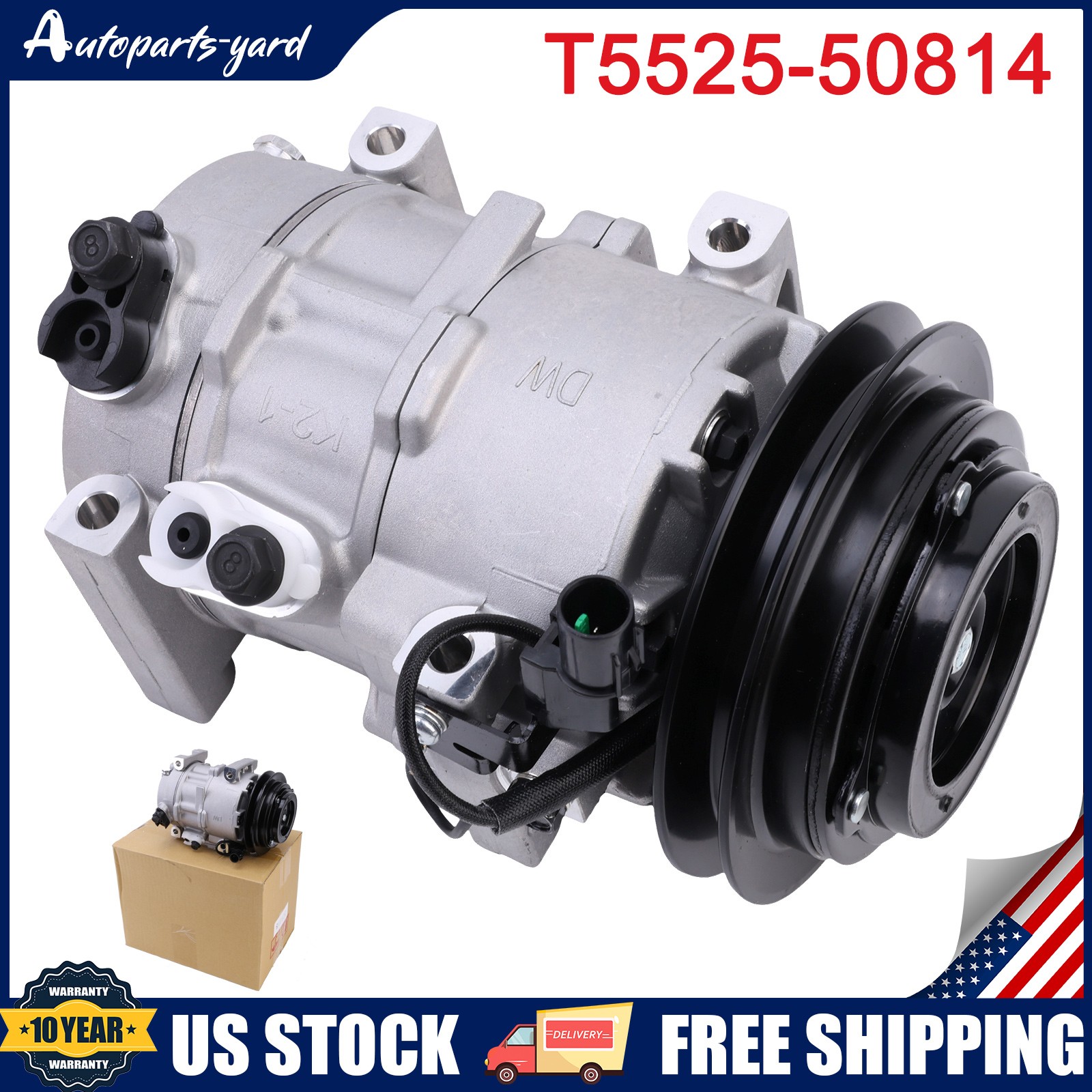 Air Conditioning Compressor 12V DV9 1GRV for Kioti Tractor T5525-50814