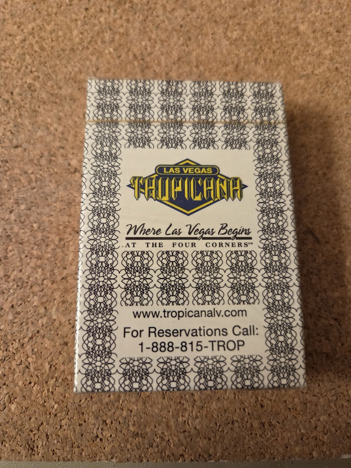 Vintage 1995 Tropicana Las Vegas Sealed Playing Cards Deck Uncut Defunct