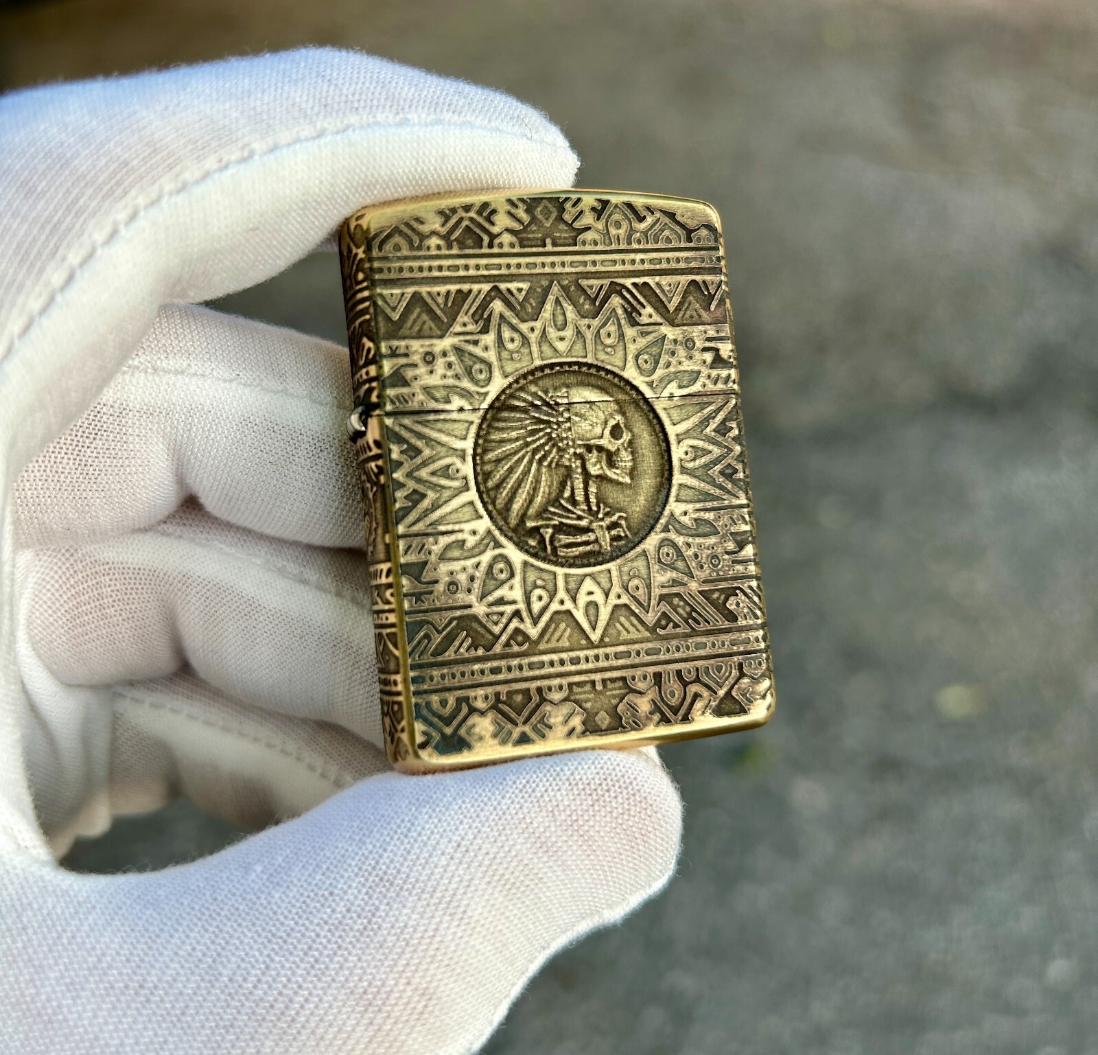 New in box Zippo Big Chief Premium Armor Genuine Zippo lighter | Aztec Zippo New in box Zippo Big Chief Premium Armor Genuine Zippo lighter | Aztec Zippo