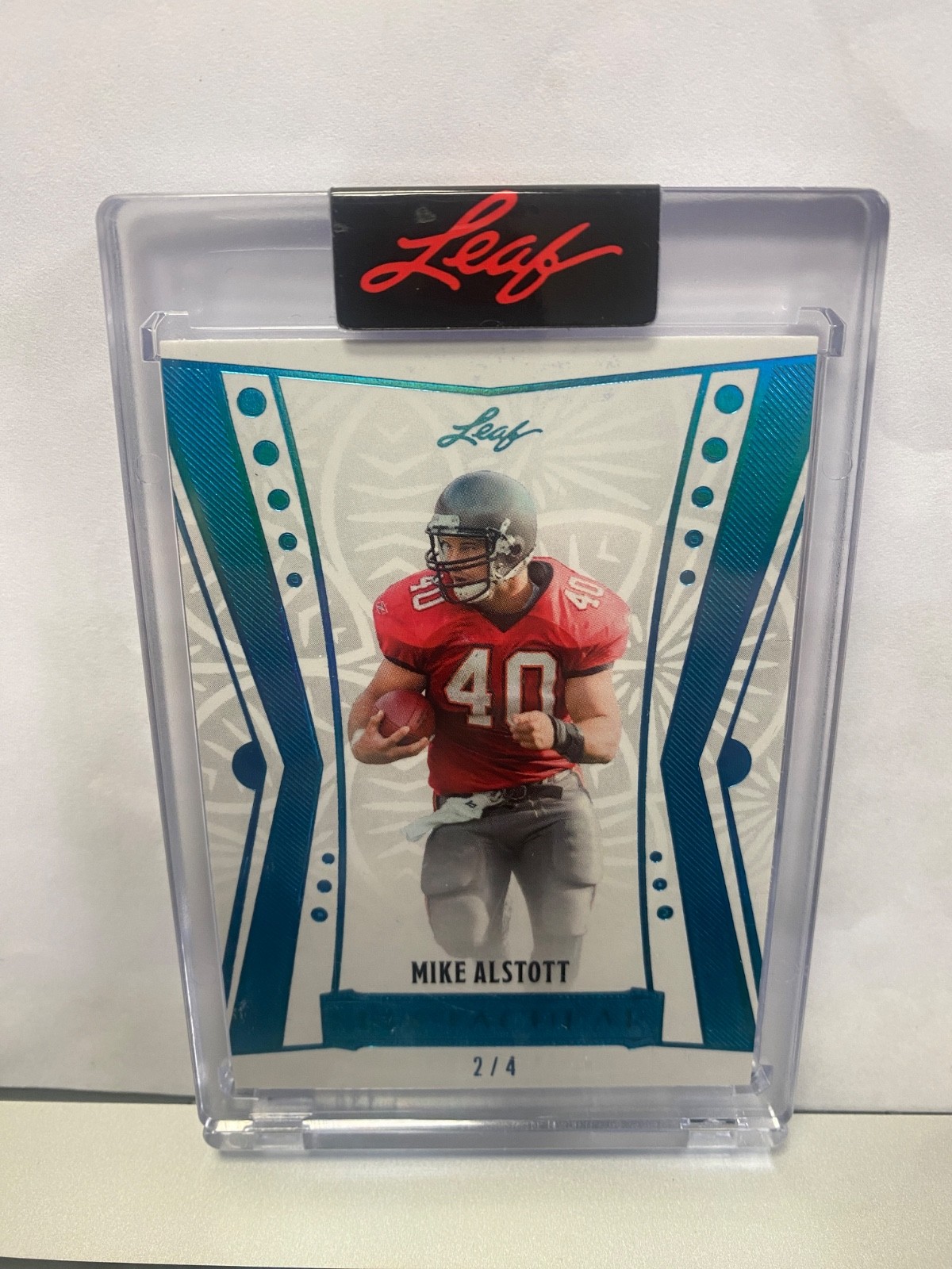 2026 Leaf Spectacular Football Platinum Blue #67 Mike Alstott 2/4 2026 Leaf Spectacular Football Platinum Blue #67 Mike Alstott 2/4