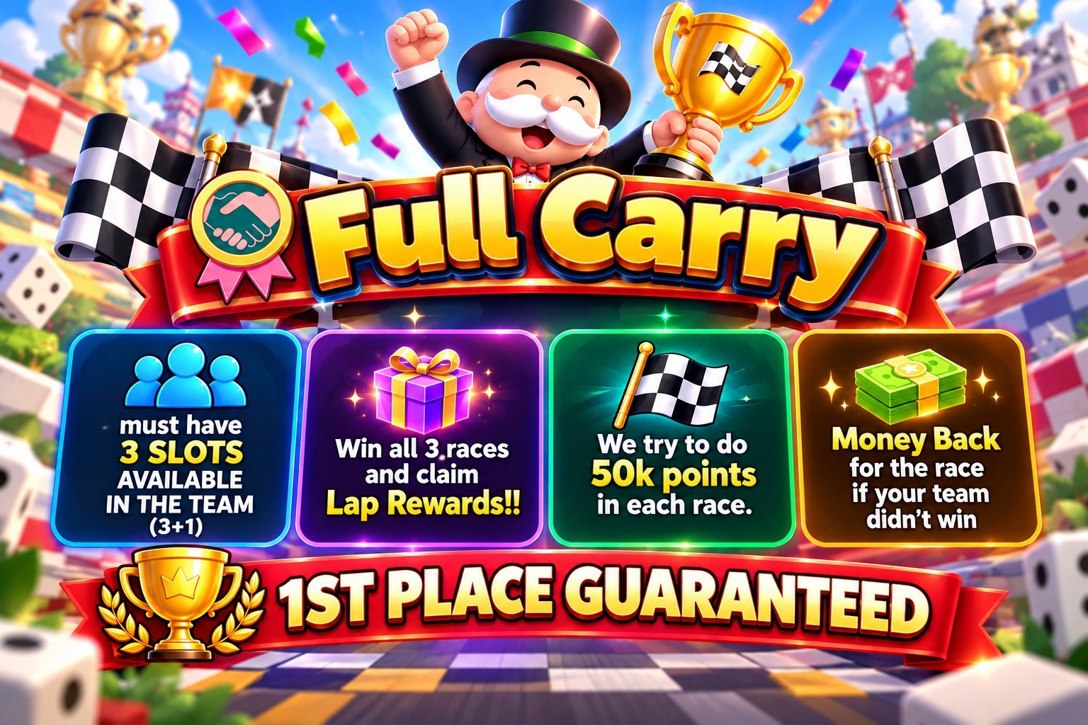 FULL CARRY Transylvania Racers  MONOPOLY-_GO✅