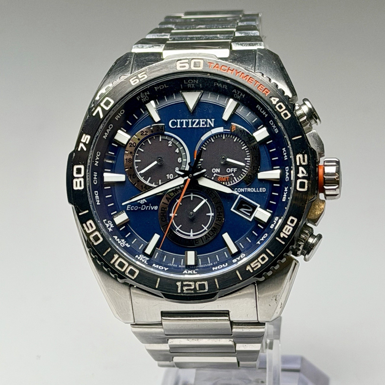 Citizen Land Perpetual Calendar Eco-Drive Men’s Stainless 45mm Watch CB5034-58L Citizen Land Perpetual Calendar Eco-Drive Men’s Stainless 45mm Watch CB5034-58L