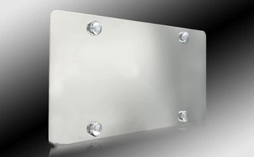 JR2 Premium Plain Stainless-Steel Heavy Metal License Plate fit ALL MAKES