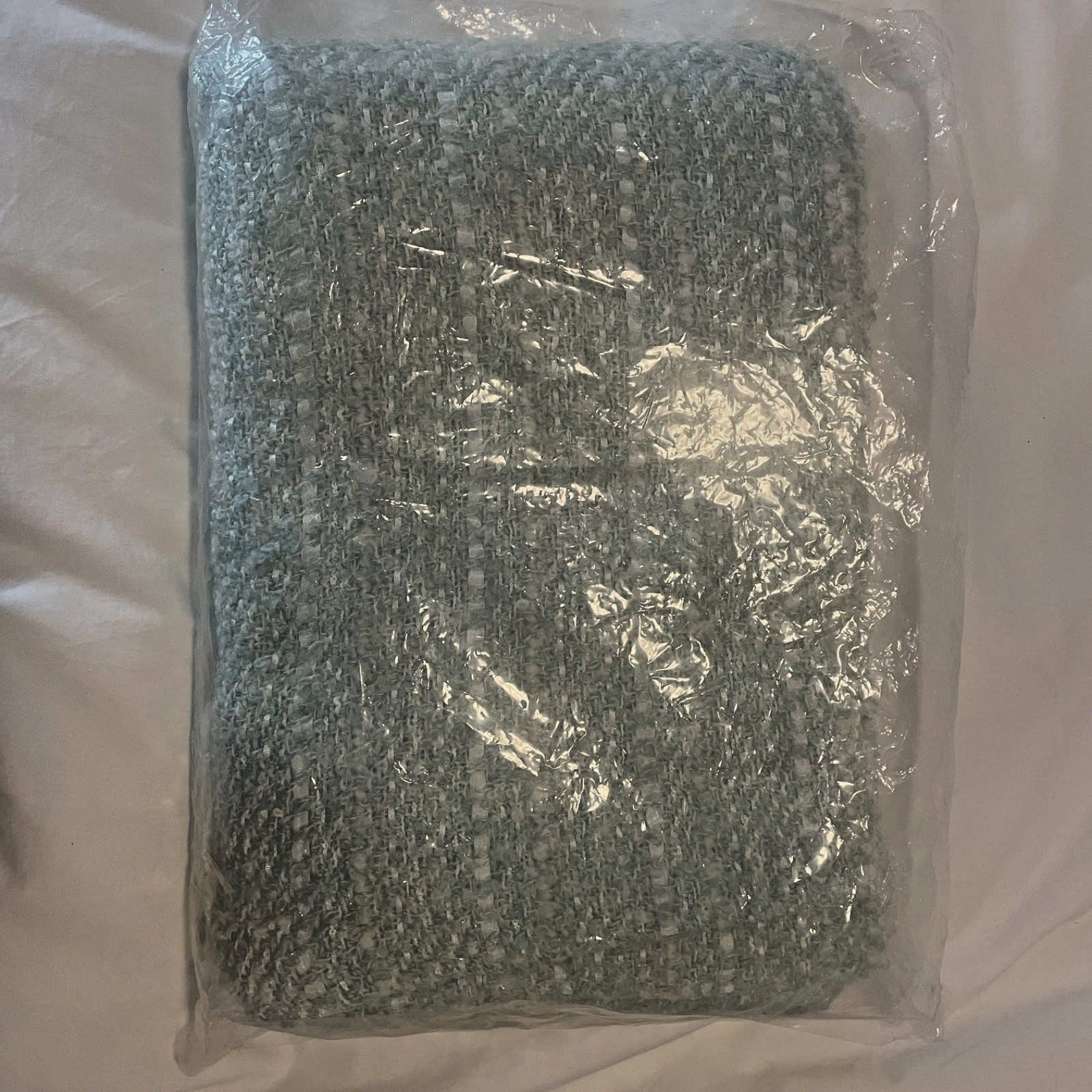 Rare Churchill Weavers Handwoven Throw Blanket Softened Green Mohair Wool New Rare Churchill Weavers Handwoven Throw Blanket Softened Green Mohair Wool New