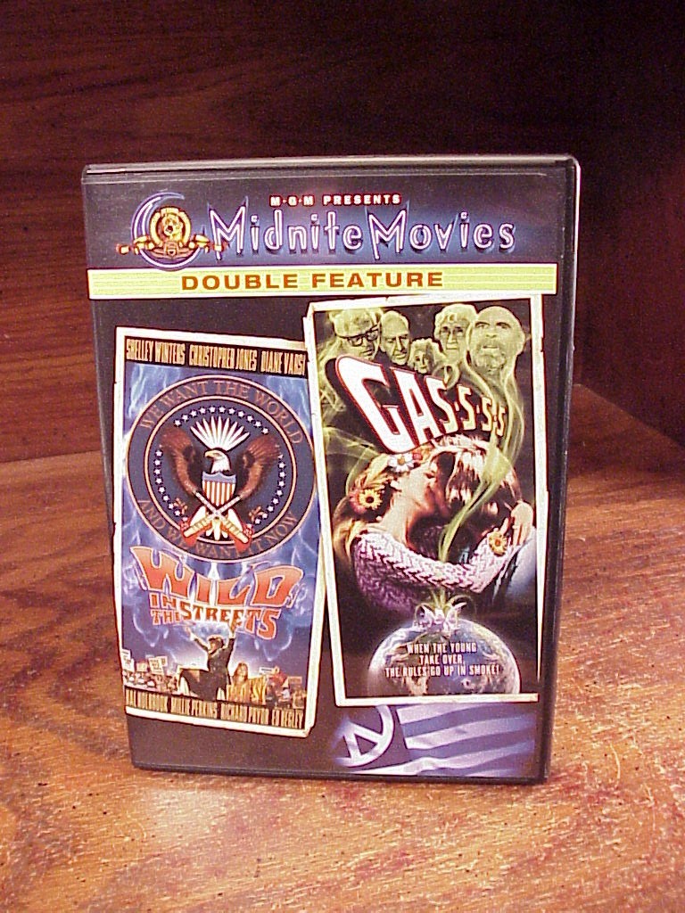 OOP MGM Midnite Movies Double Feature DVD Wild in the Streets, Gas-s-s-s, tested