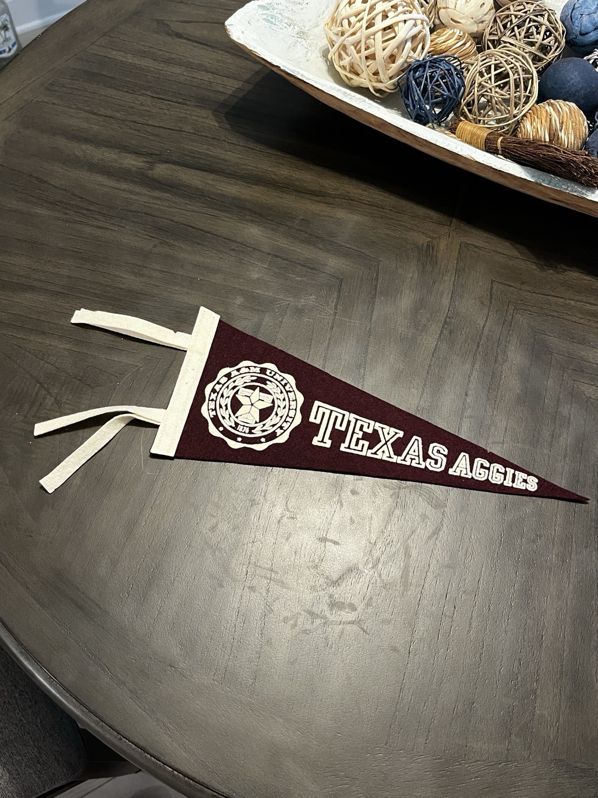 Texas A&M Aggies Felt Pennant Maroon Vintage Aggie Rare 1950s Collegiate Wool Texas A&M Aggies Felt Pennant Maroon Vintage Aggie Rare 1950s Collegiate Wool