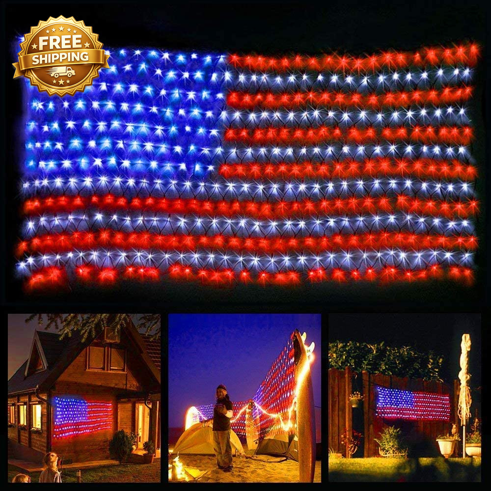 LED American Flag Lights 6 5Ft 3 2Ft Waterproof Led Flag Net Light Outdoor LED American Flag Lights 6 5Ft 3 2Ft Waterproof Led Flag Net Light Outdoor