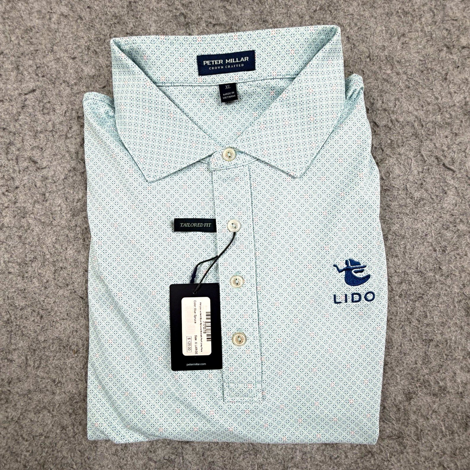 Peter Millar Men’s XL Regular Tailored Fit Light Blue Lido Embroidered Logo $125 Peter Millar Men’s XL Regular Tailored Fit Light Blue Lido Embroidered Logo $125