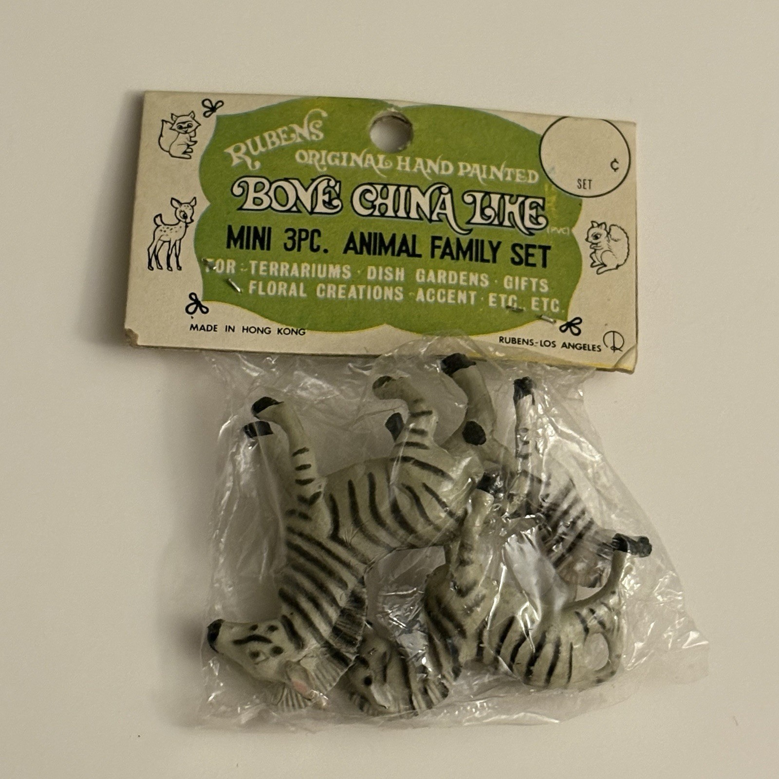 Rubens Bone China Like - 3 Pc Animal Family Set - Zebras - Vintage - New Rubens Bone China Like - 3 Pc Animal Family Set - Zebras - Vintage - New