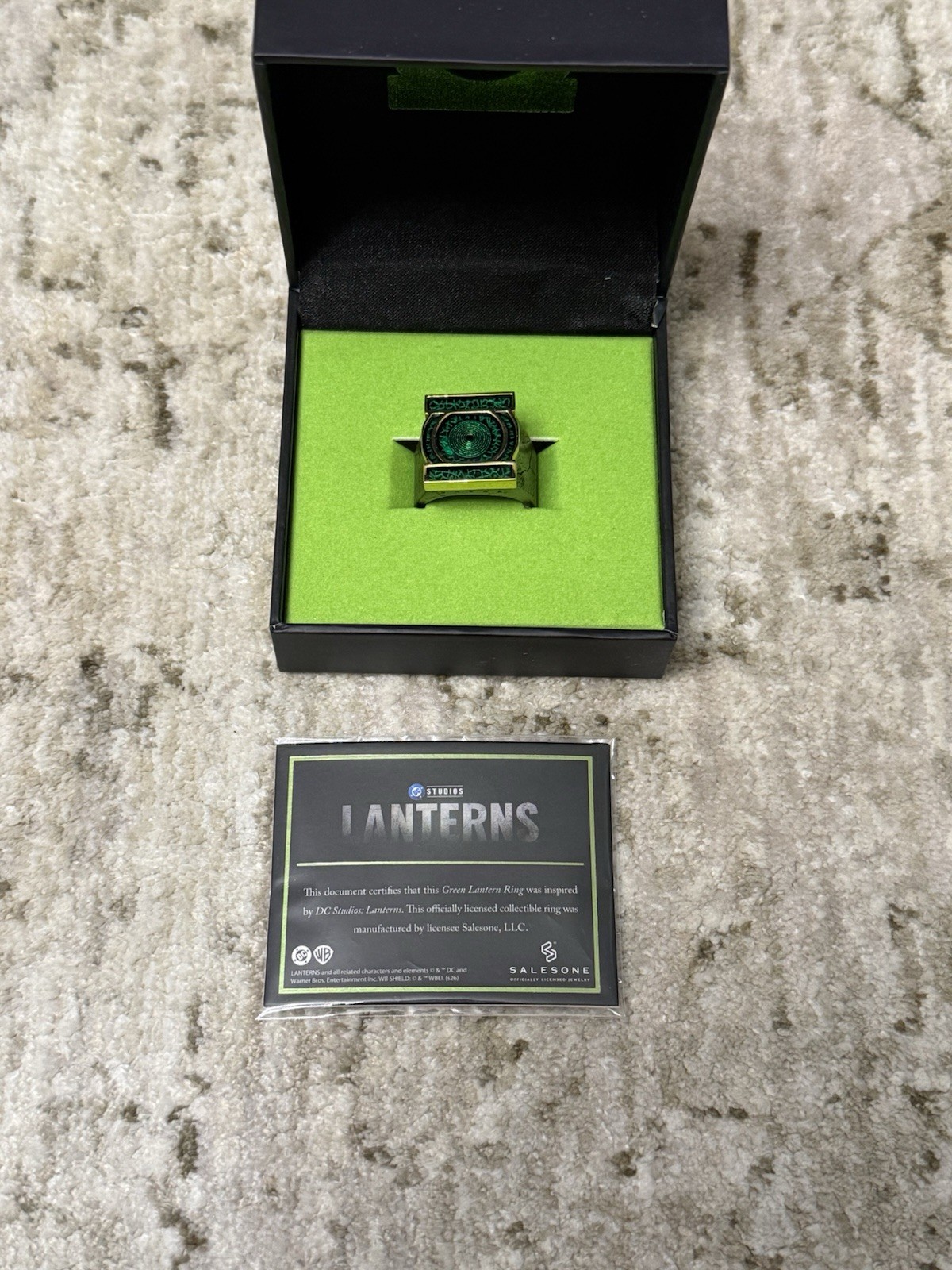 SDCC NYCC 2026 HBO Lanterns Green Lantern Glow-In-The-Dark (Size 10) Ring