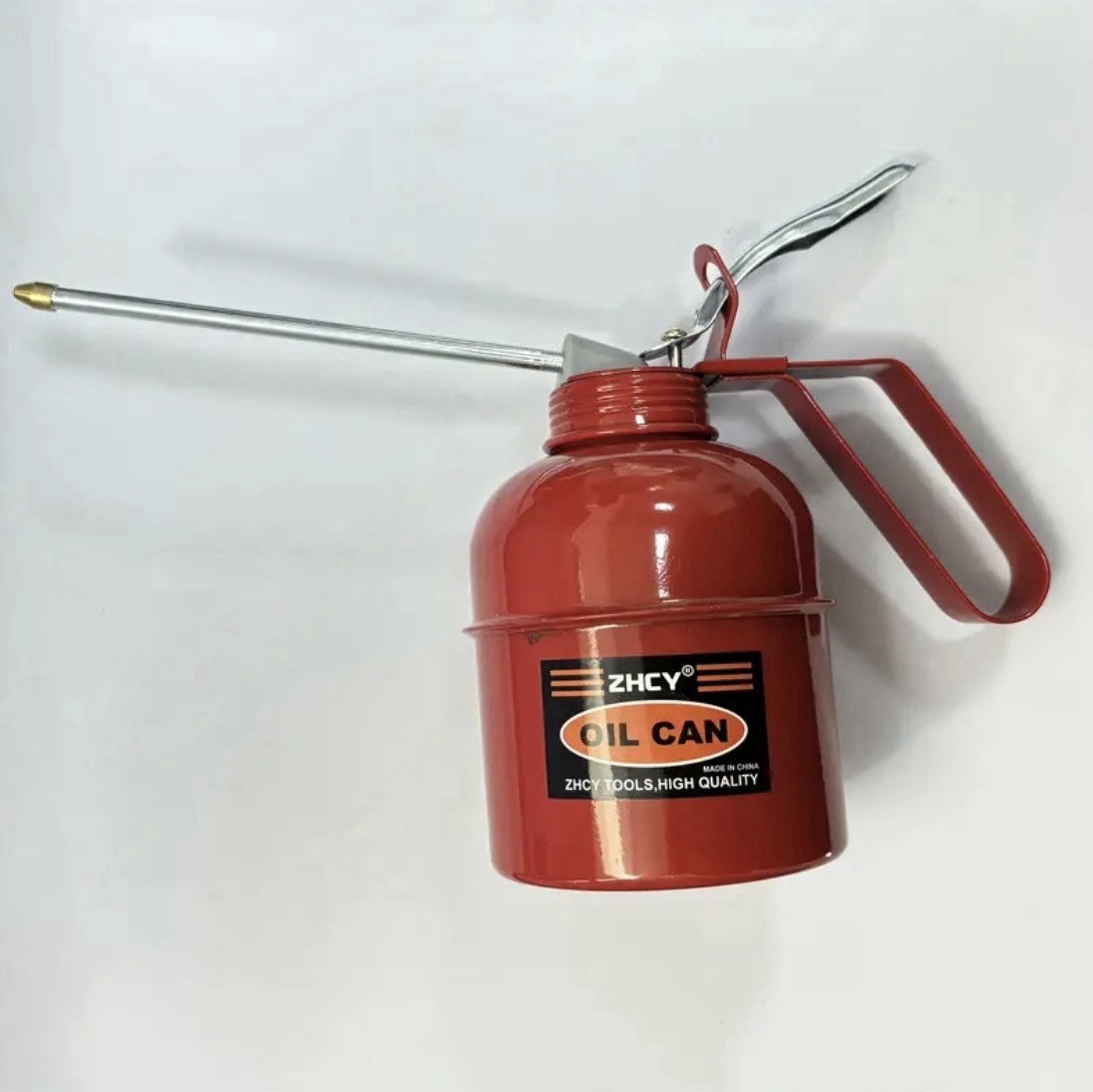 Professional Steel Construction Hand Pump Oiling Can 16.9oz. Capacity Oiler Can Professional Steel Construction Hand Pump Oiling Can 16.9oz. Capacity Oiler Can