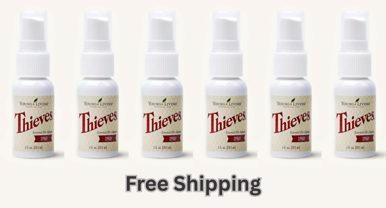 Pack of 6 Young Living Thieves Spray 1 fl oz - New & 