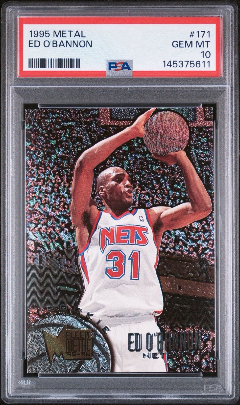 1995-96 Fleer Metal - Rookie Ed O\'Bannon #171 (RC) 1995-96 Fleer Metal - Rookie Ed O\'Bannon #171 (RC)
