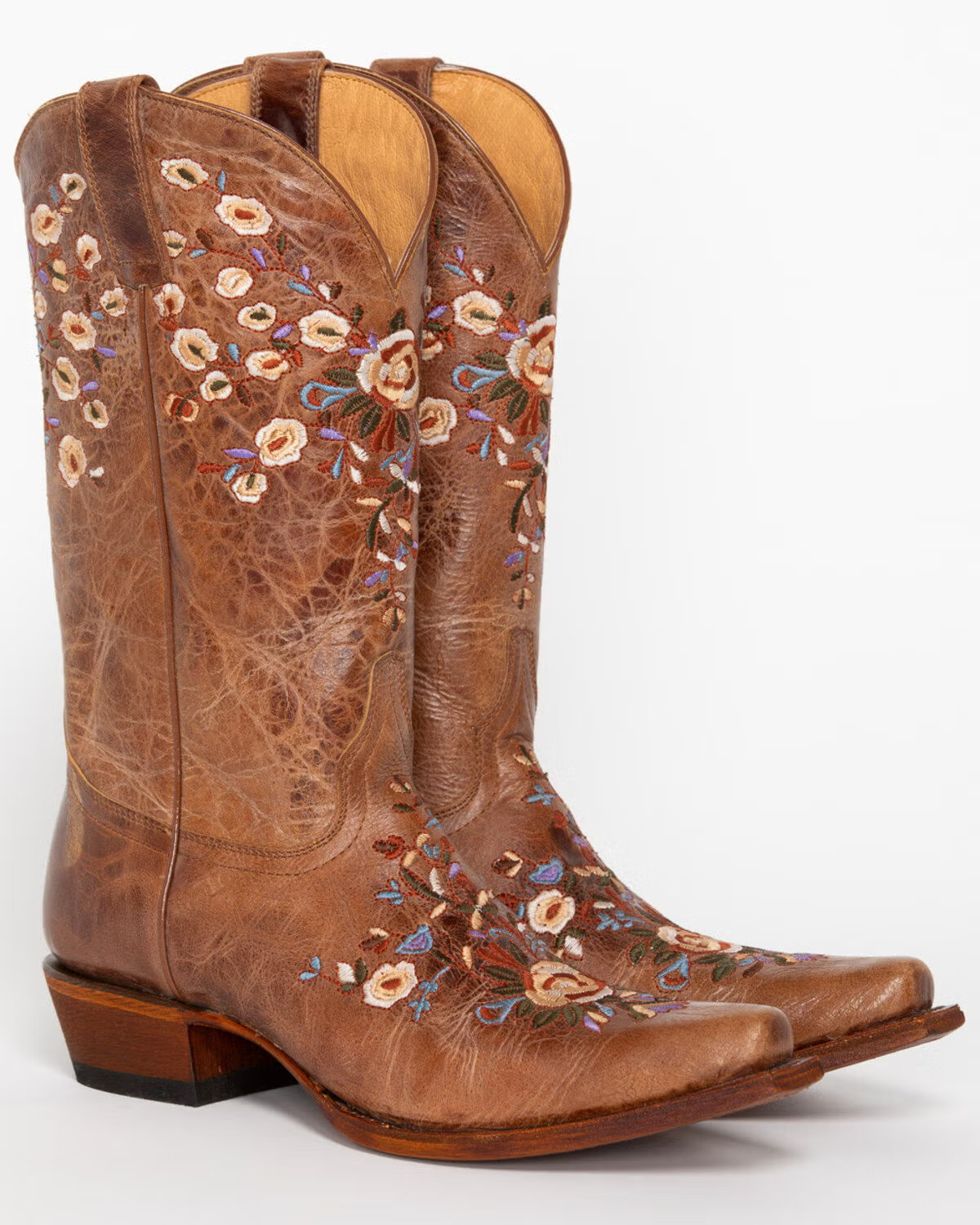Shyanne® (Women\'s 7 M) Maisie™ Floral Embroidered Western Boots, Brown - $200