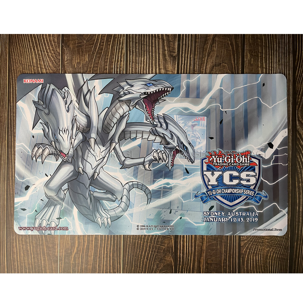 YuGiOh Playmat Blue-Eyes White Dragon TCG CCG Table Pad Trading Card Game Mat