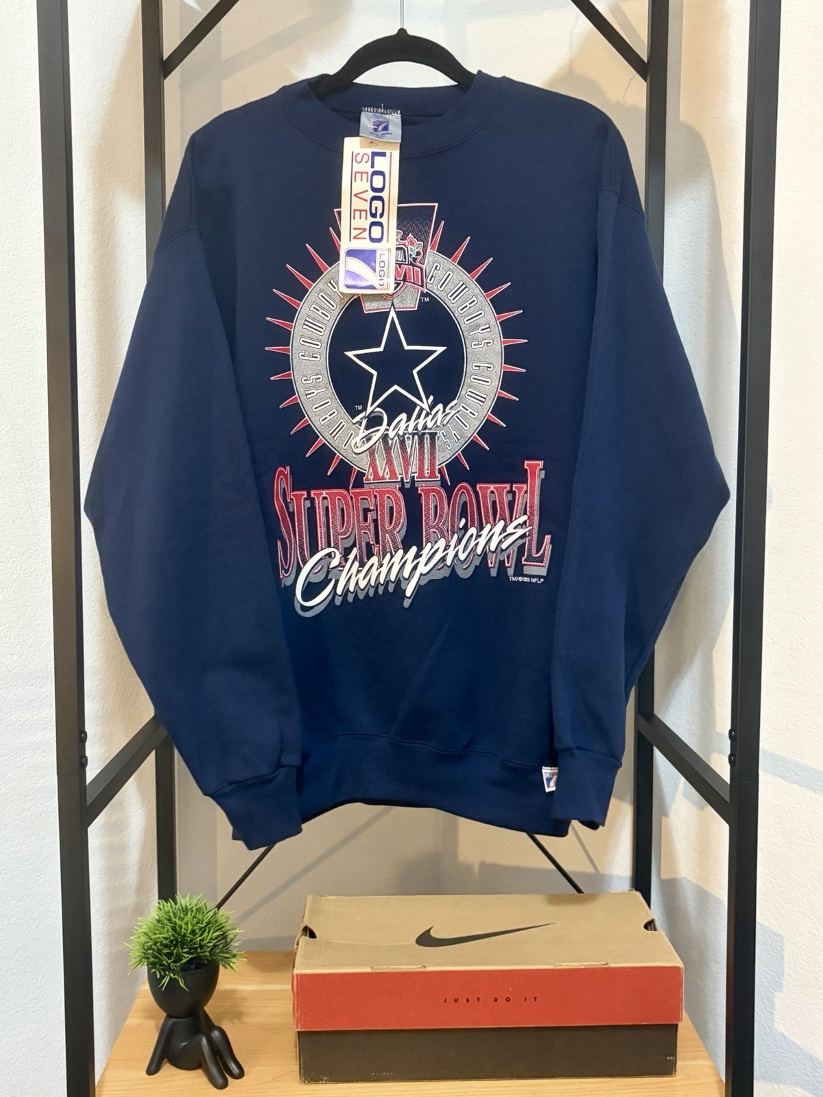 Deadstock 1993 Dallas Cowboys Super Bowl XXVII Champions Logo 7 Sweatshirt Large