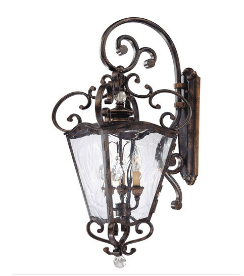 Metropolitan N3247 3 Light Coach Lantern Wall Sconce -Terraza Villa Aged Patina Metropolitan N3247 3 Light Coach Lantern Wall Sconce -Terraza Villa Aged Patina