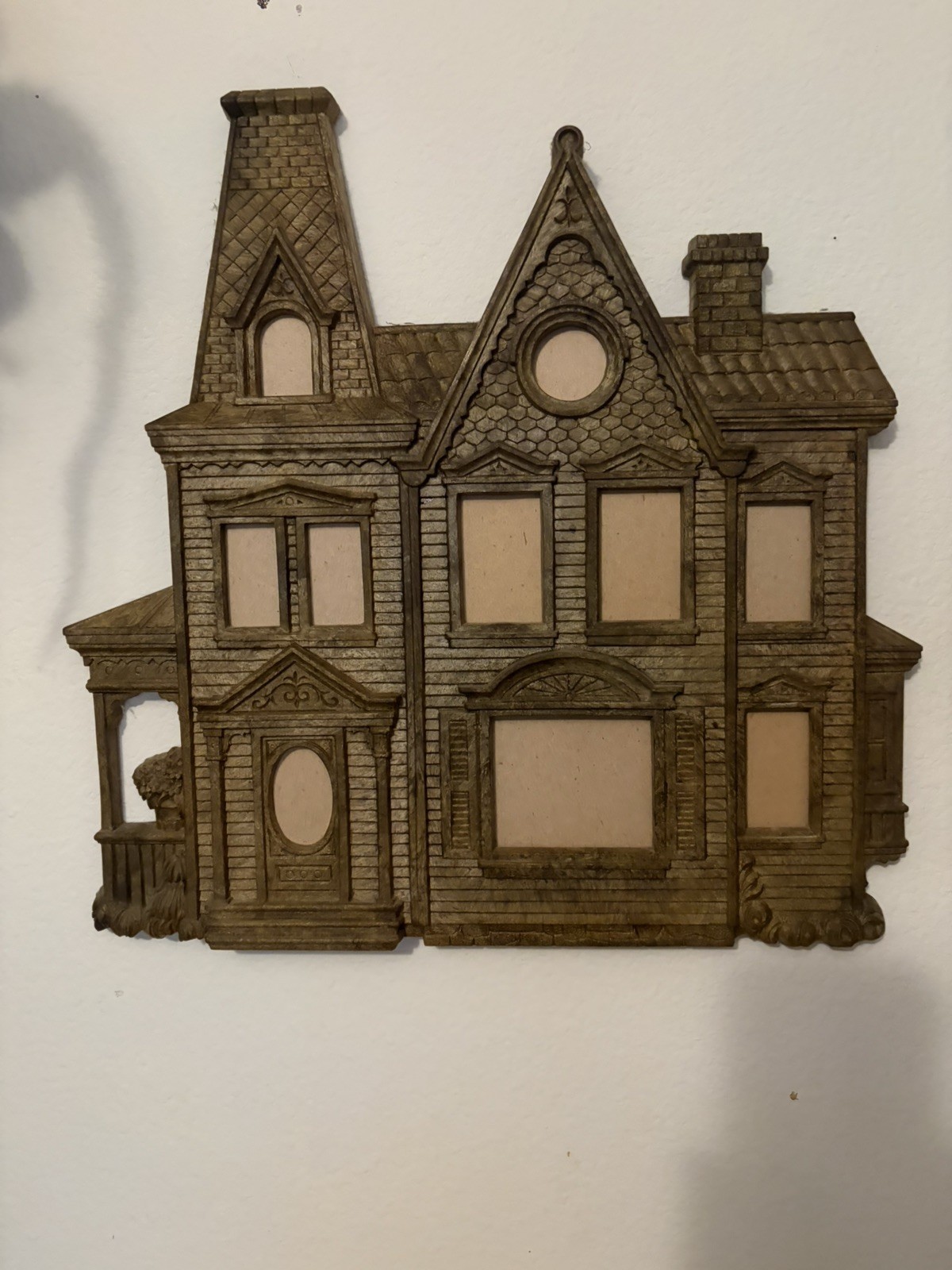 Vintage SYROCO #9270 Victorian Gothic House Picture Frame Halloween Unique RARE