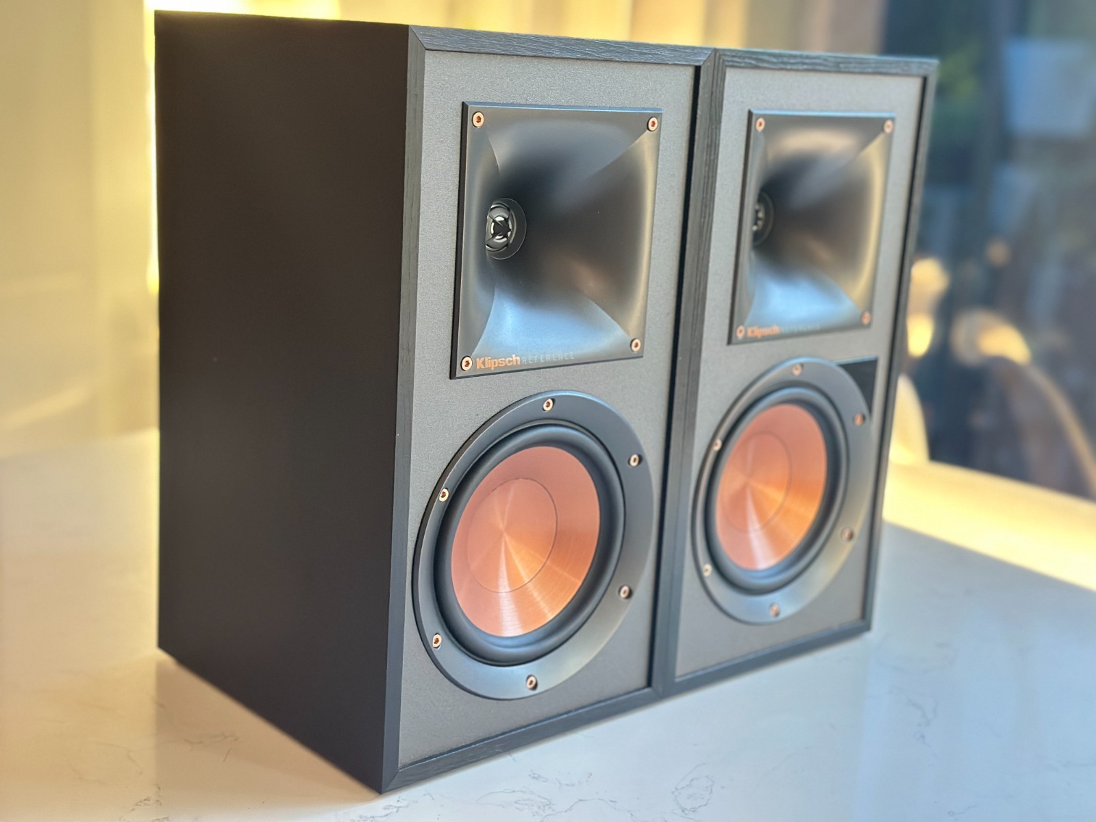 Klipsch R-51PM Powered Bluetooth Speakers Pair - Open Box Unused Black Finish