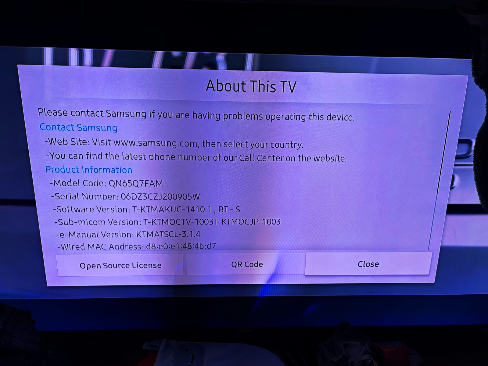 Samsung QN65Q7FAM 65\