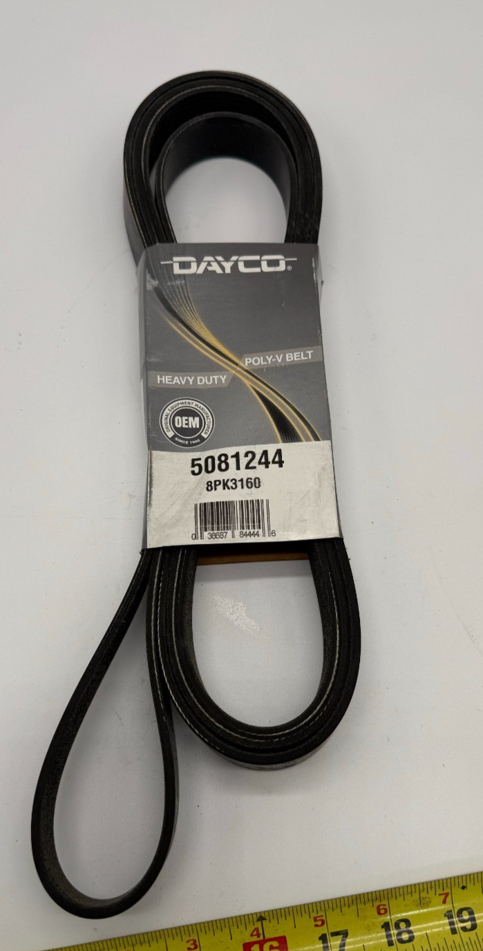 Dayco 8 Rib HD SerpBelt 5081244 124.41 Long, 2013-2024 6.7L Cummins