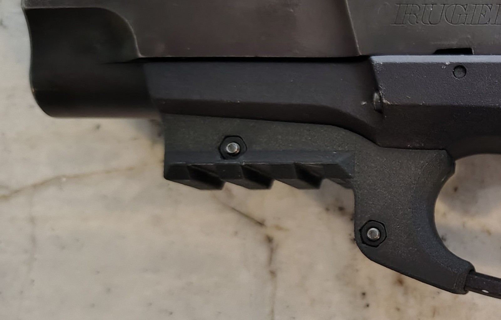 Ruger P89, P85, P90 Picatinny Accessory Rail - Carbon Fiber Reinforced Polymer