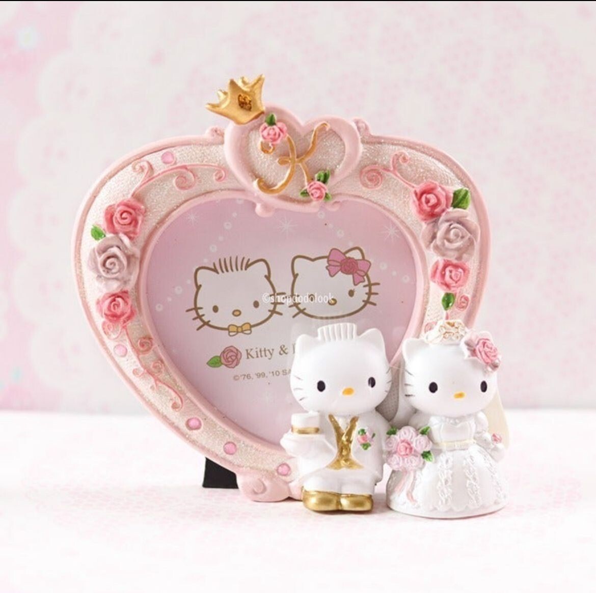 Rose Crown Hello Kitty&Dear Daniel Vintage Wedding Valentine Gift Photo Frame Rose Crown Hello Kitty&Dear Daniel Vintage Wedding Valentine Gift Photo Frame
