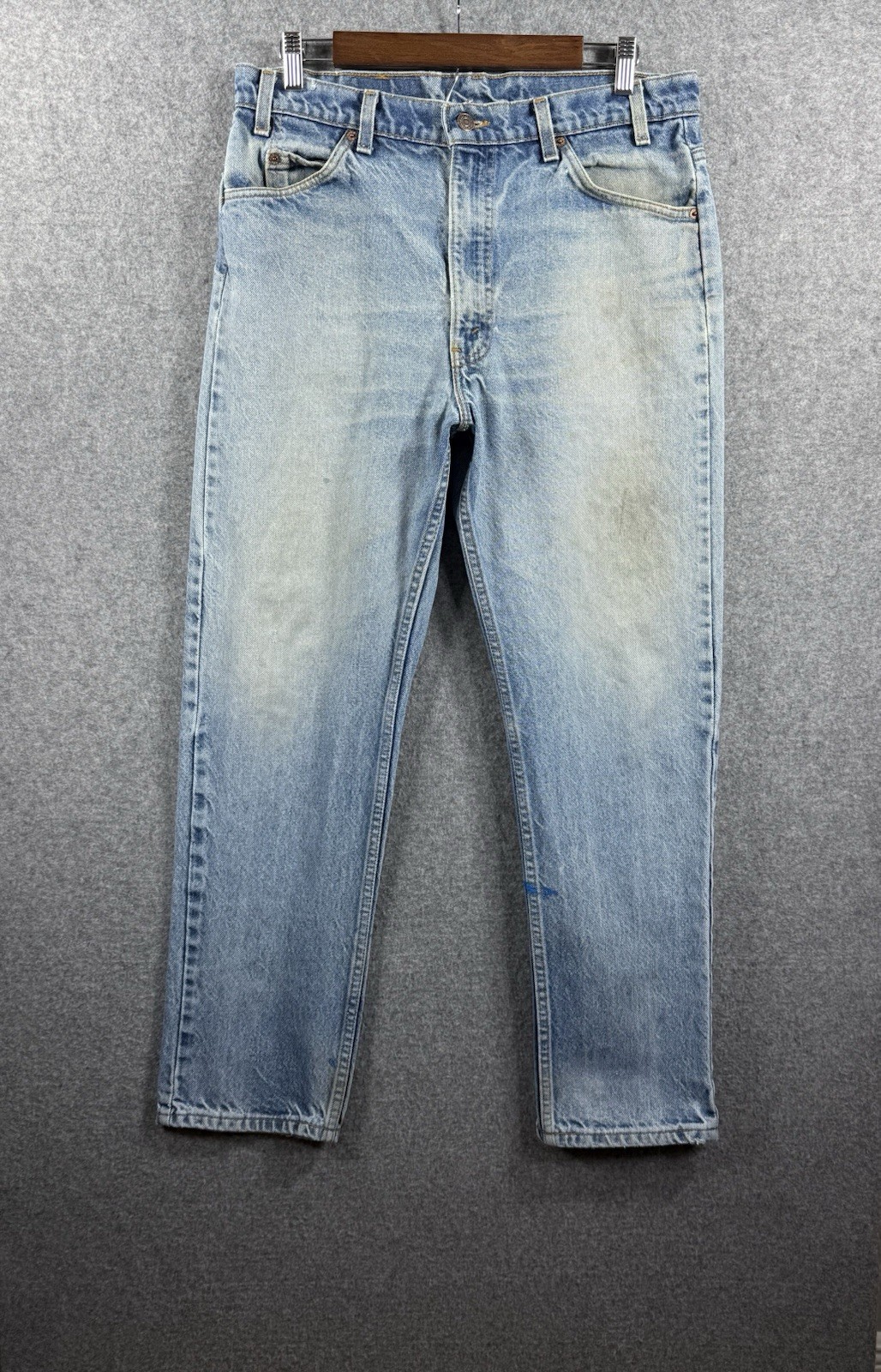 Vintage Levis 505 Orange Tab Jeans Blue Faded Washed Out Denim 36x30 (fit 33x29) Vintage Levis 505 Orange Tab Jeans Blue Faded Washed Out Denim 36x30 (fit 33x29)
