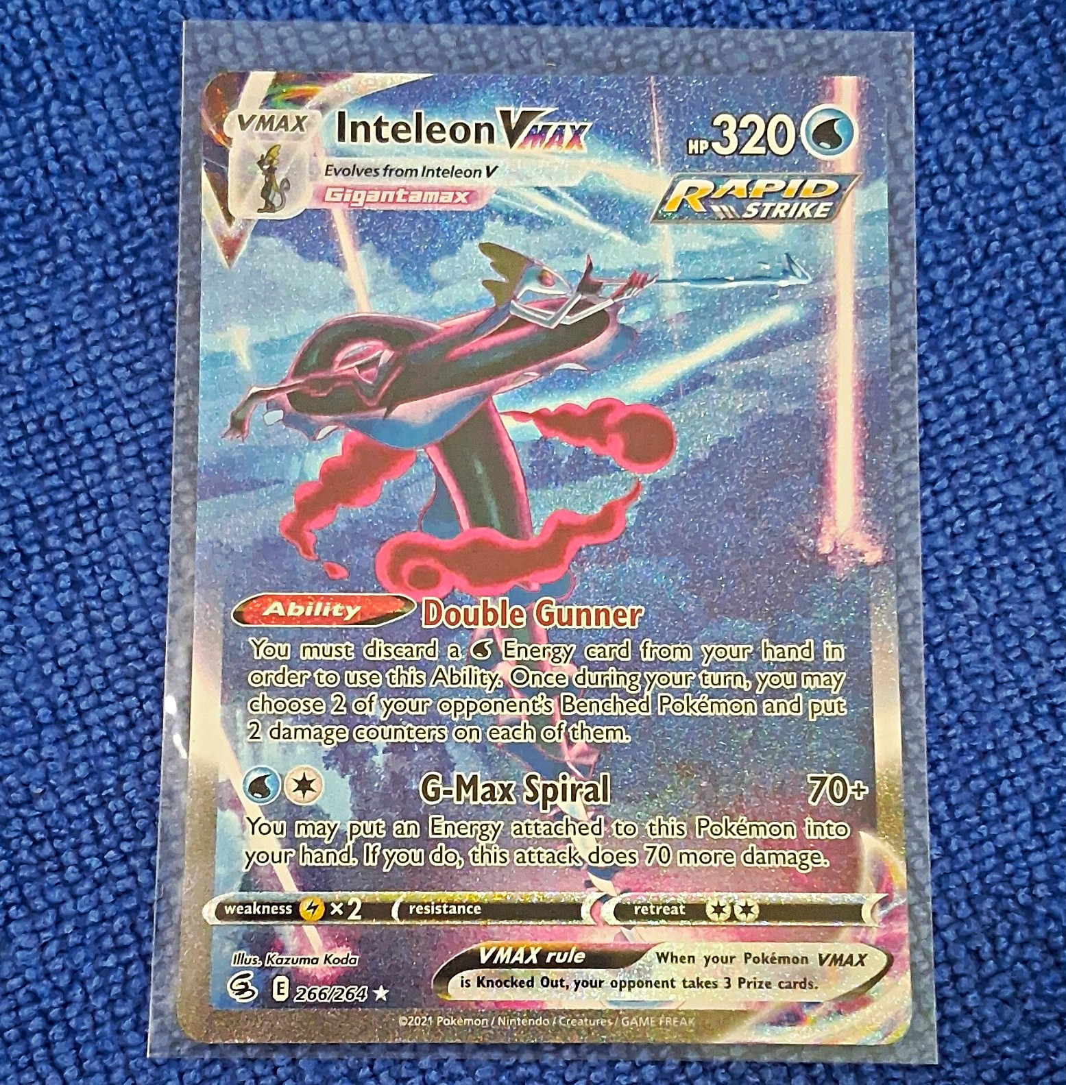 The Pokémon Company Inteleon VMAX 266/264 SWSH08 Secret Rare Holo Alt Art ENG The Pokémon Company Inteleon VMAX 266/264 SWSH08 Secret Rare Holo Alt Art ENG