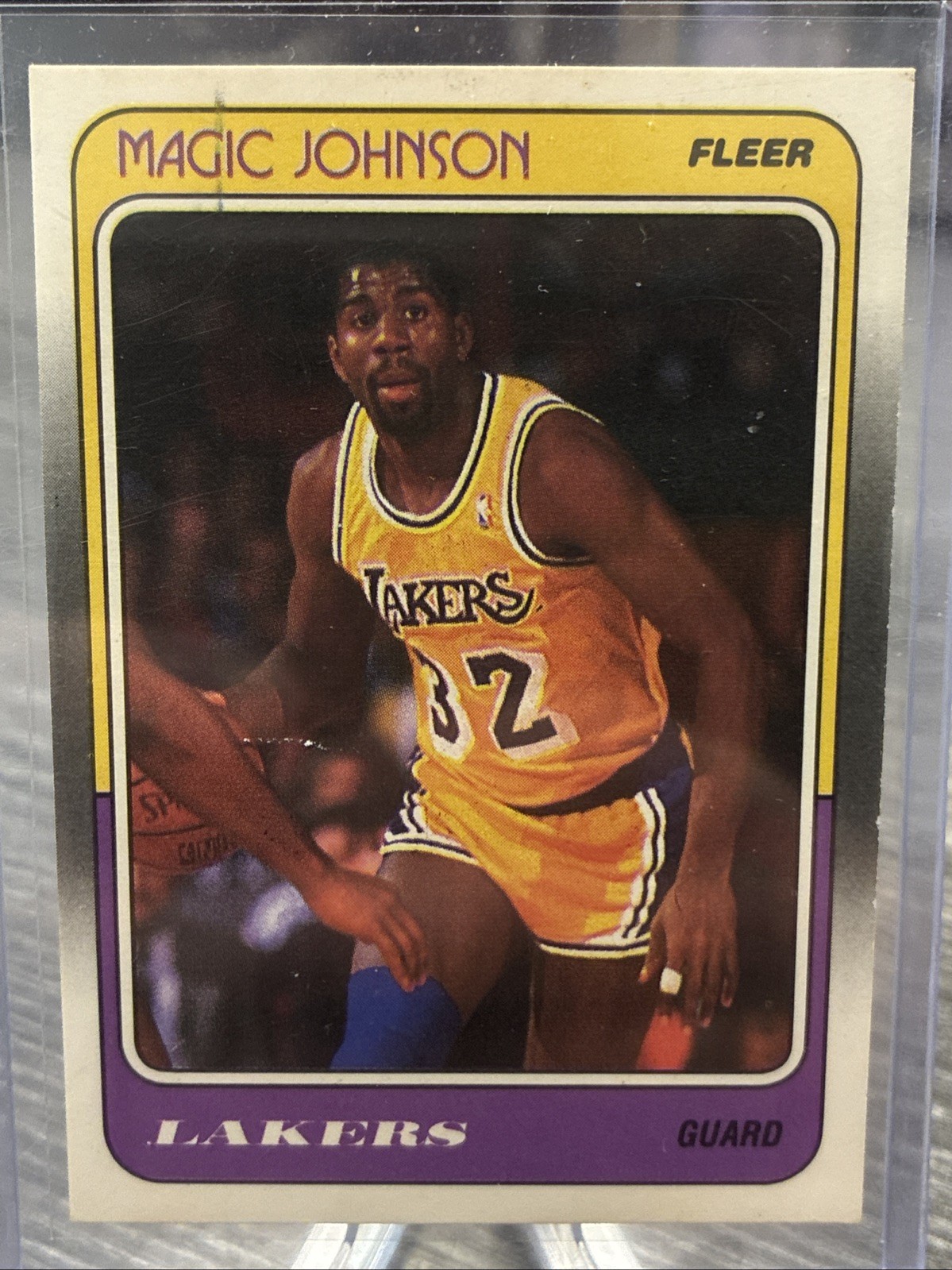 Fleer 1988-89 Magic Johnson #67 Los Angeles Lakers Basketball Base Set Fleer 1988-89 Magic Johnson #67 Los Angeles Lakers Basketball Base Set