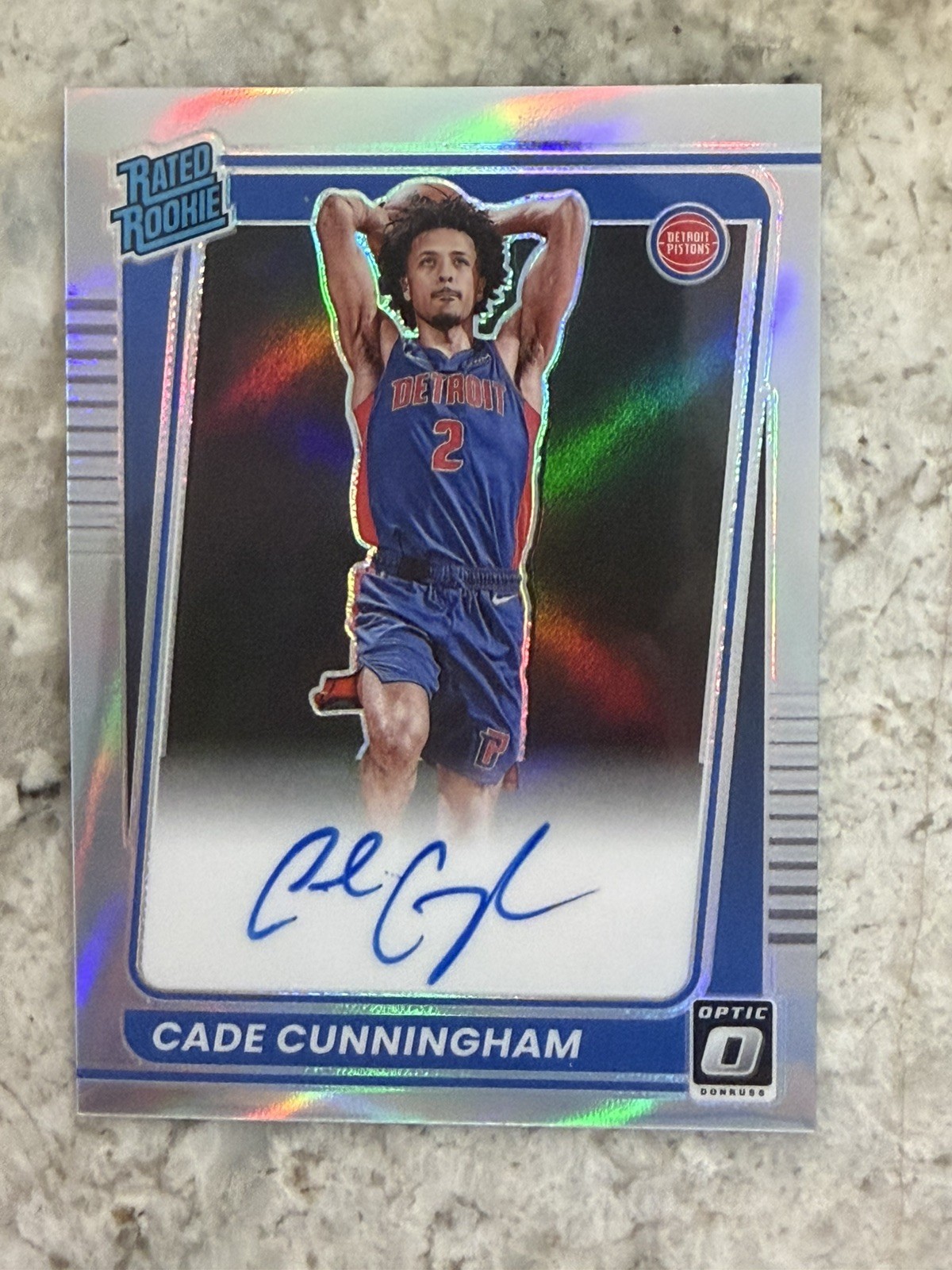 2021-22 Panini Donruss Optic - Cade Cunningham #161 Holo Prizm Signatures 2021-22 Panini Donruss Optic - Cade Cunningham #161 Holo Prizm Signatures