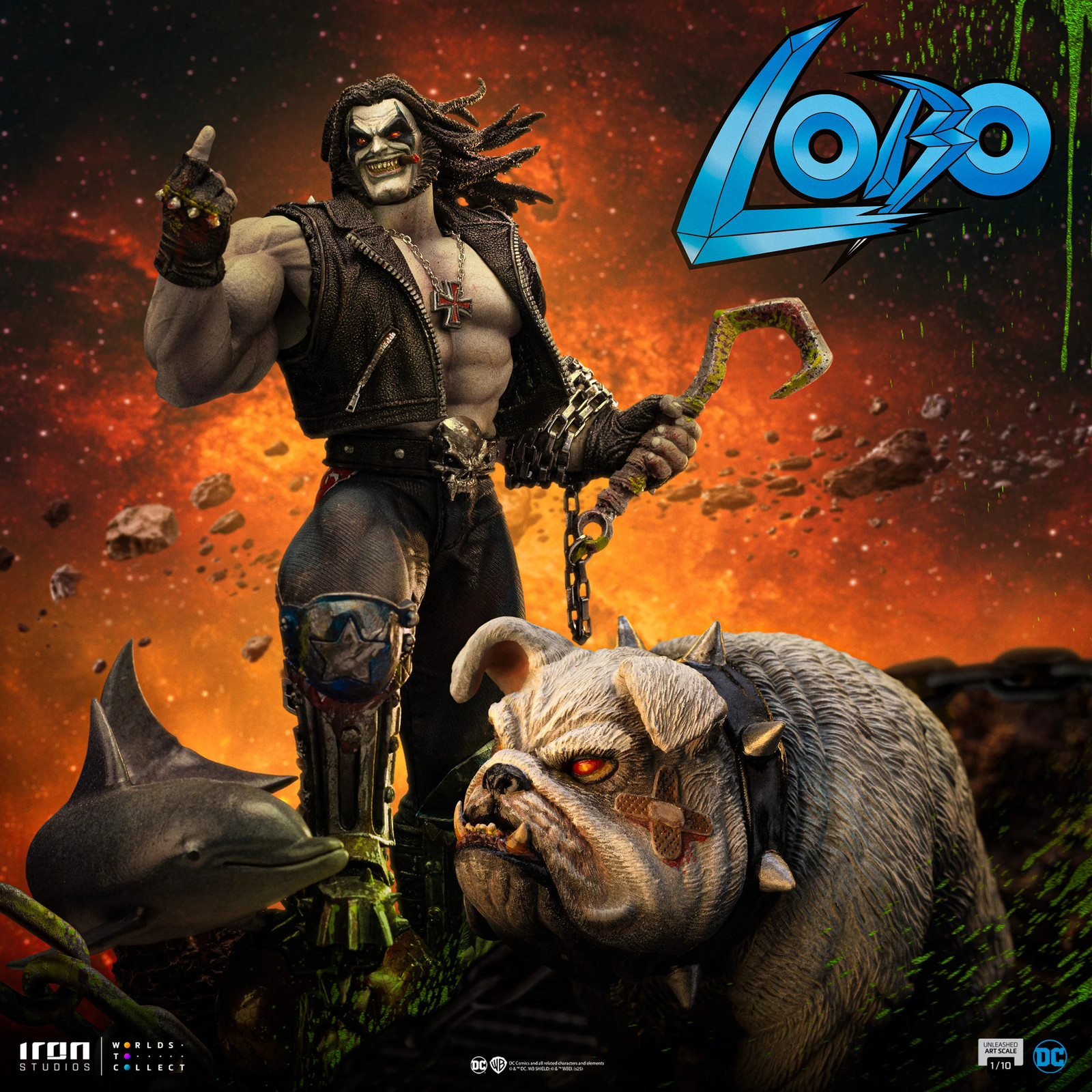 Iron Studios Lobo Unleashed DC Comics 1/10 Scale Statue Iron Studios Lobo Unleashed DC Comics 1/10 Scale Statue