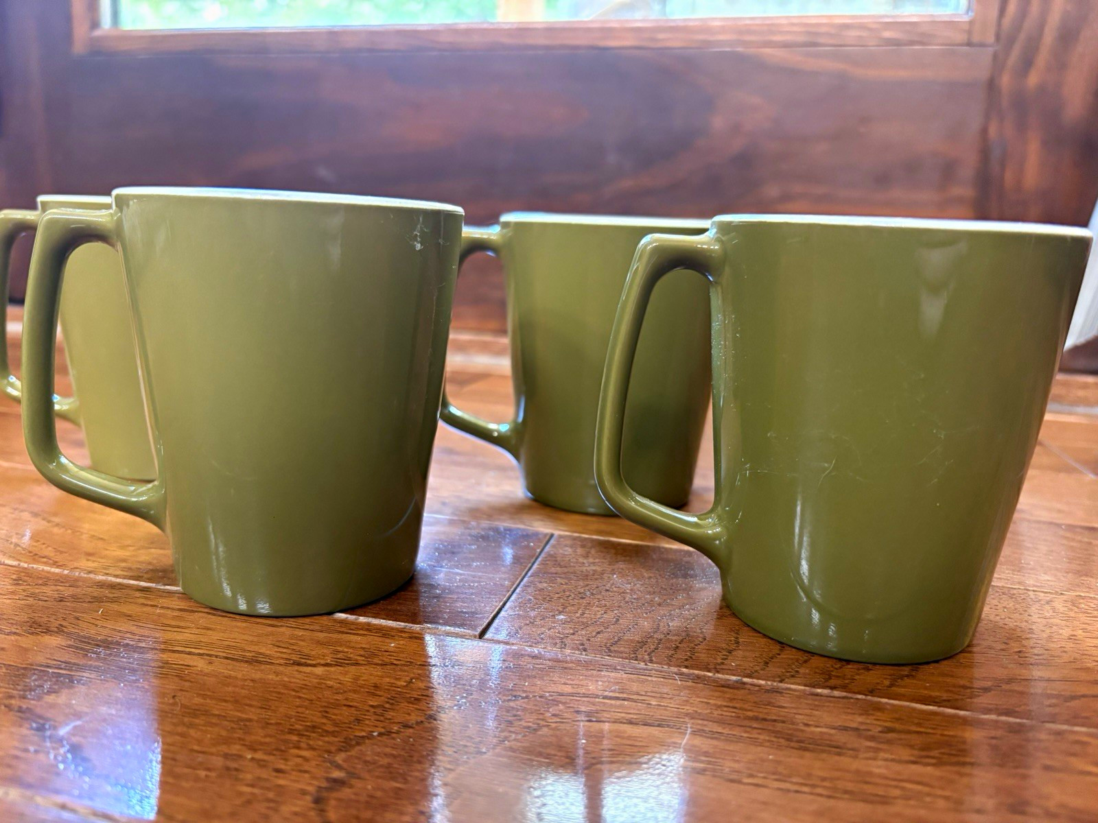 Set of 4 Vintage Rare Olive Green MCM; Mid Century 60-70s; Centura by Corning Set of 4 Vintage Rare Olive Green MCM; Mid Century 60-70s; Centura by Corning