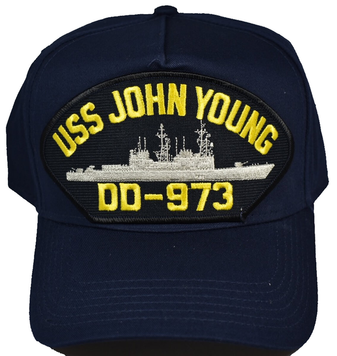 USS JOHN YOUNG DD-973 HAT - NAVY BLUE - Veteran Owned Business USS JOHN YOUNG DD-973 HAT - NAVY BLUE - Veteran Owned Business