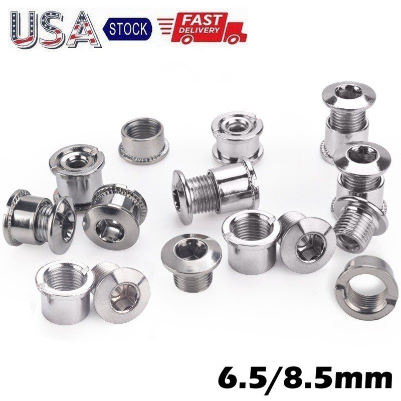 MTB Road Bike Crank Nuts Chainwheel Bolts Chainring Screws Bolt 6.5/8.5mm Steel MTB Road Bike Crank Nuts Chainwheel Bolts Chainring Screws Bolt 6.5/8.5mm Steel