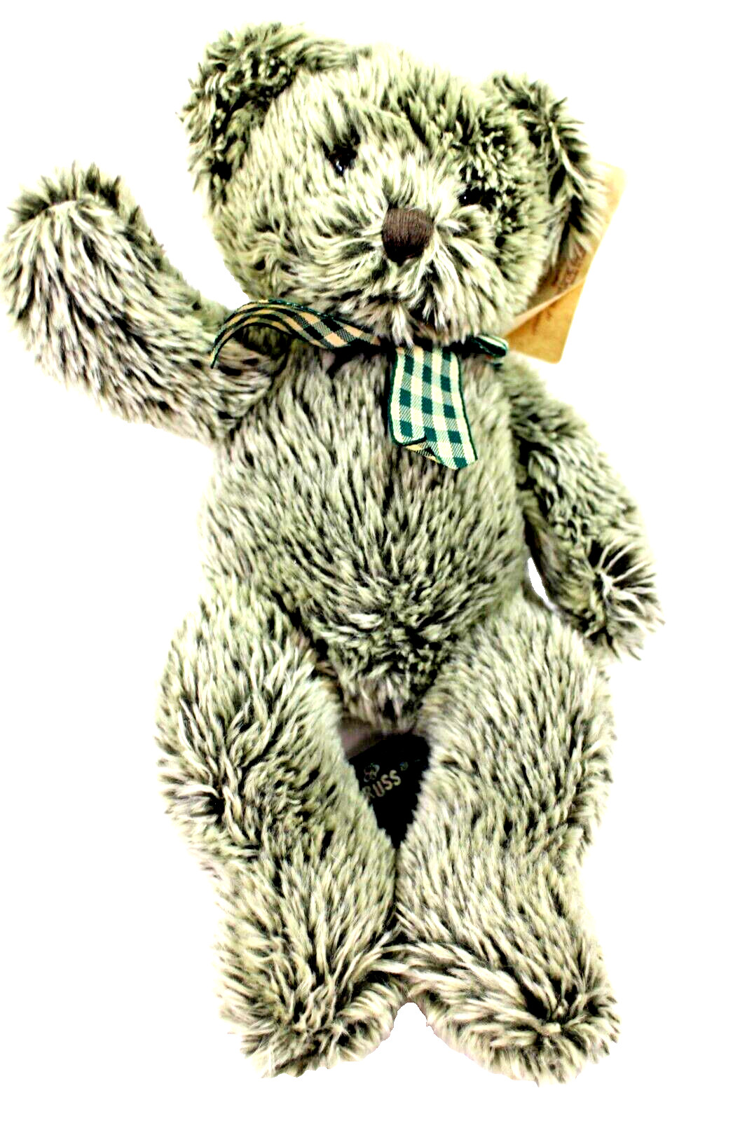Russ Bears from The Past Ashley Stuffed Bear #1829 Gingham Green Bow 10\