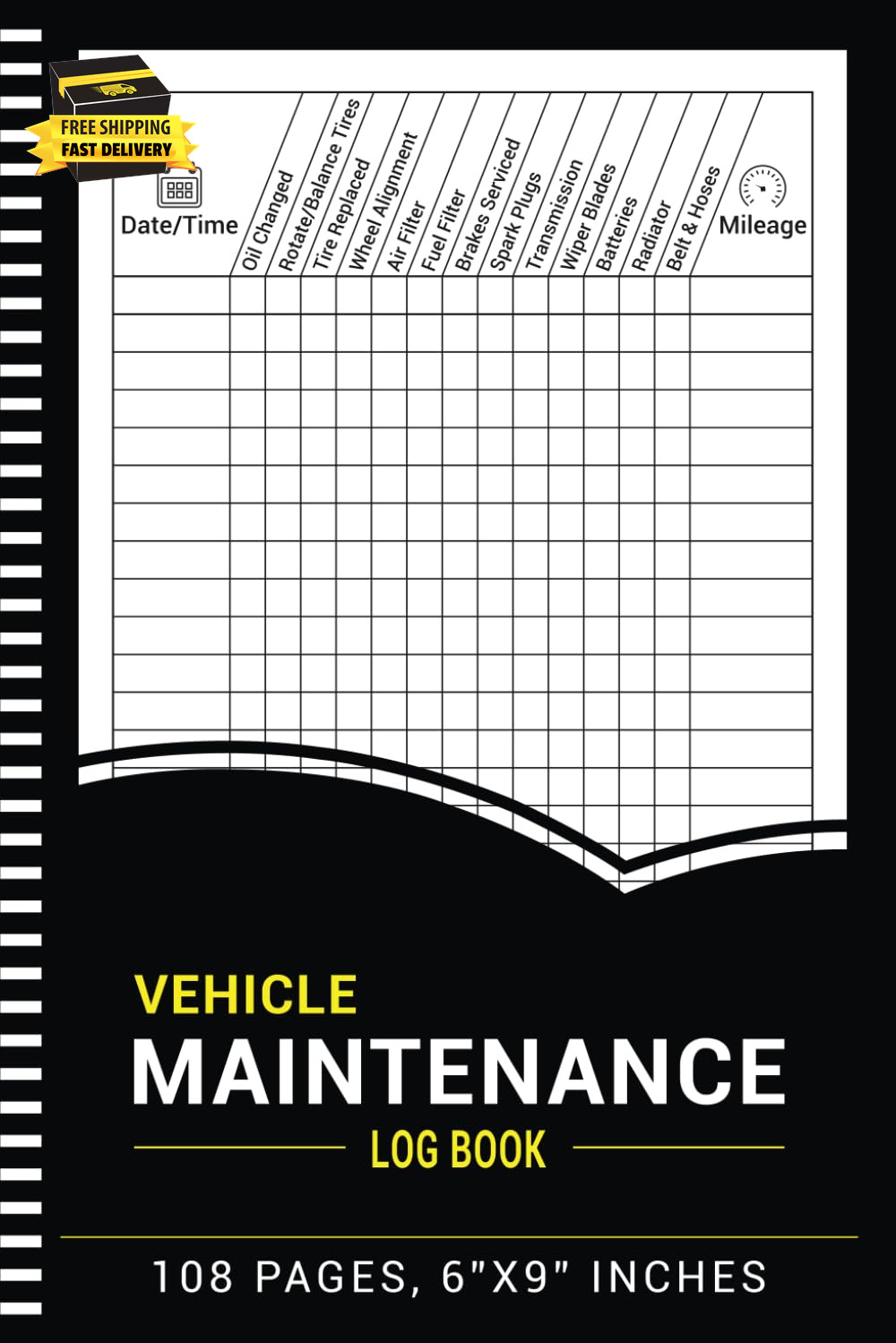 Vehicle Maintenance Log Book: Repair and Service Record Keeper Journal for Cars,