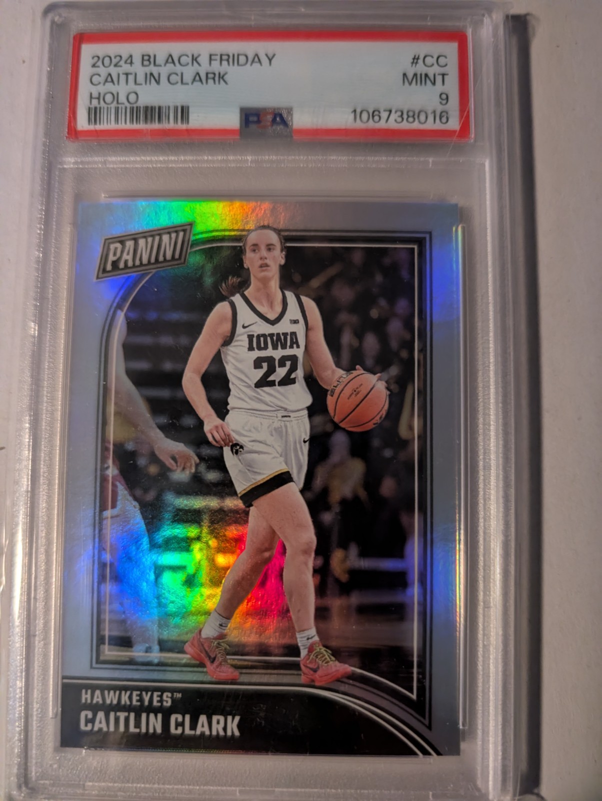 Caitlin Clark SP #/150 PANINI BLACK FRIDAY HOLO SILVER PSA 9 HOT CARD🔥🔥🔥 Caitlin Clark SP #/150 PANINI BLACK FRIDAY HOLO SILVER PSA 9 HOT CARD🔥🔥🔥