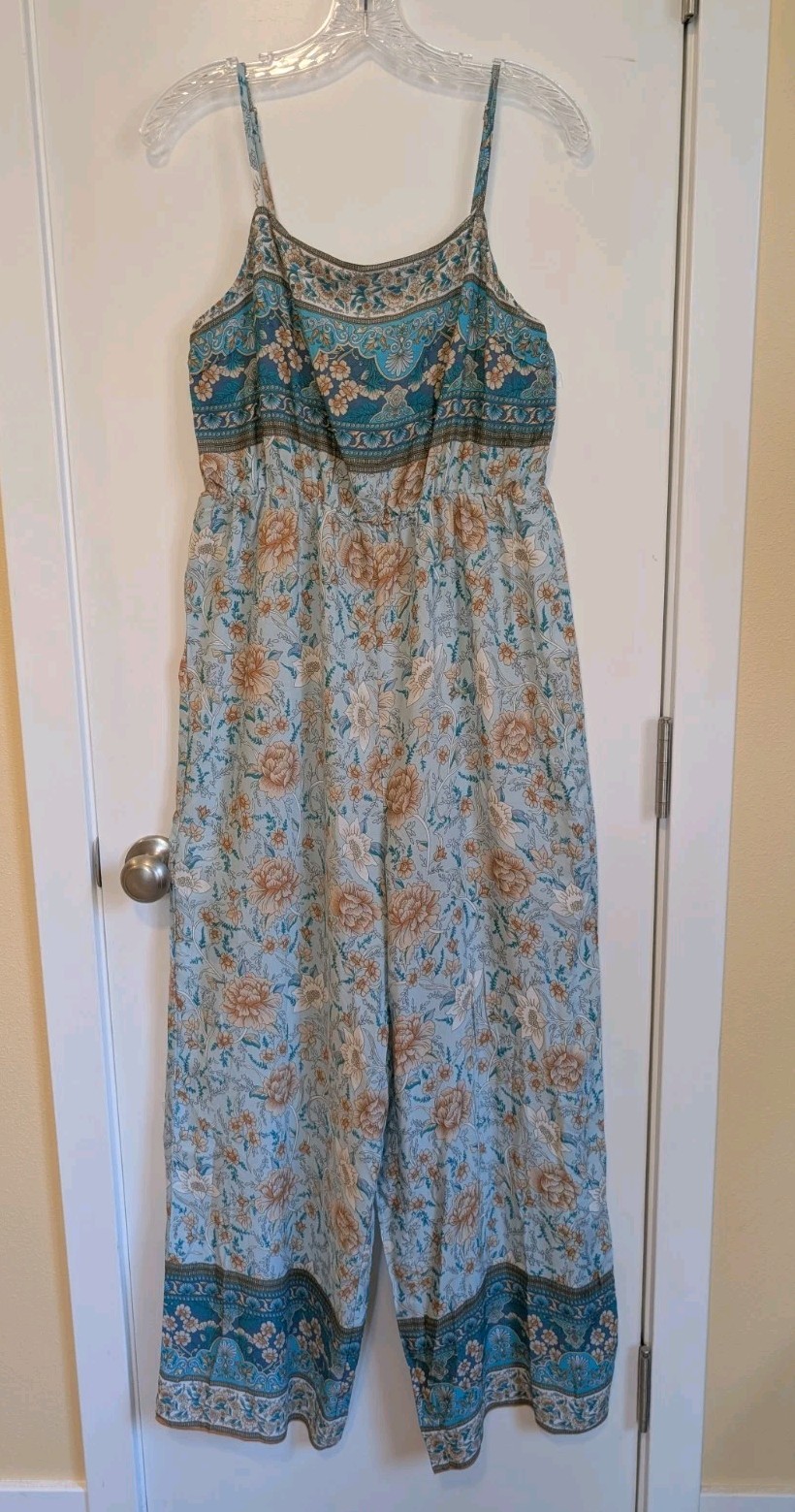 Anna- Kaci California Wide Leg Jumpsuit Womens Large Boho Resortwear Festival Anna- Kaci California Wide Leg Jumpsuit Womens Large Boho Resortwear Festival
